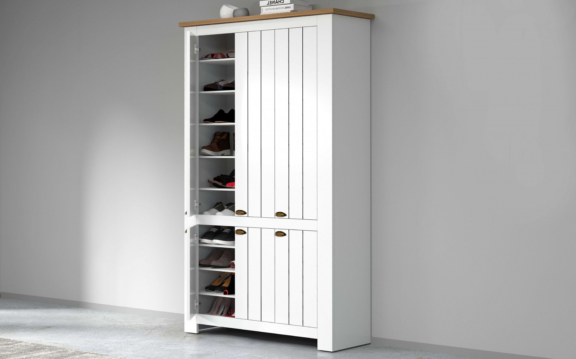 INOSIGN Schoenenkast FIGO, gemaakt in Italië - schoenenkast, schoenenrek voor ca. 60 paar schoenen (1 stuk)