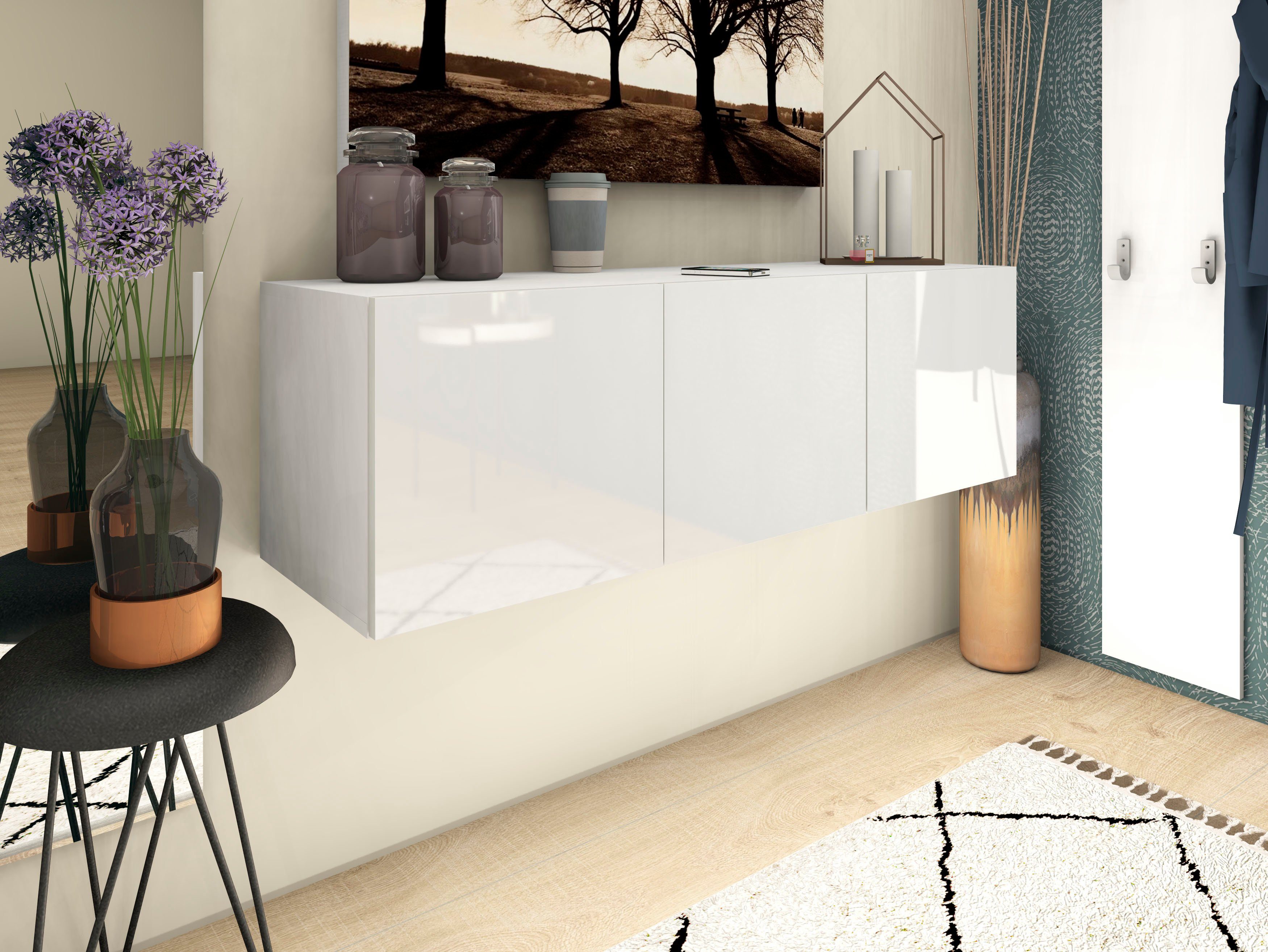 borchardt Möbel Tv-meubel Vaasa Breedte 114 cm, alleen hangend