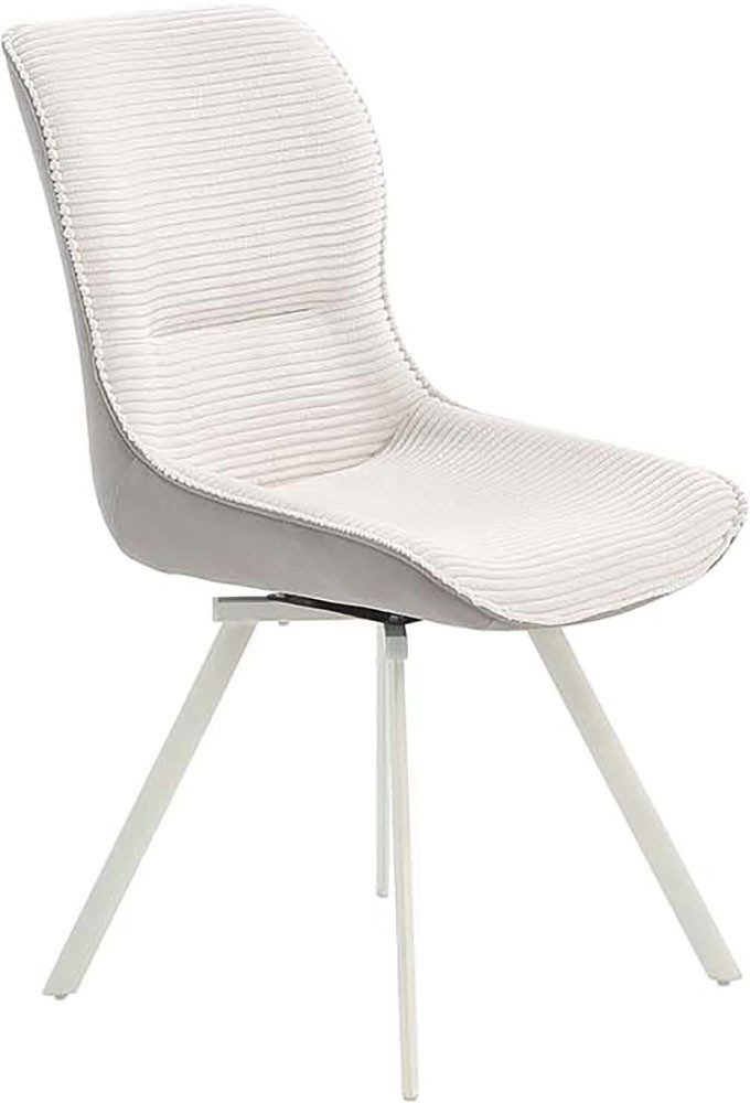 Jockenhöfer Gruppe Stoel met 4 poten Mellum Inclusief draaifunctie (360° draaibaar), bekledingsstof cord (set, 2 stuks)