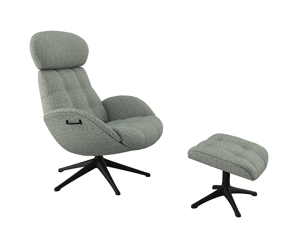 FLEXLUX Relaxfauteuil Chester, relaxfauteuil, hoog comfort, Scandi, draaibaar Premium comfort, rug- en hoofdeindeverstelling, draaibaar, voet zwart