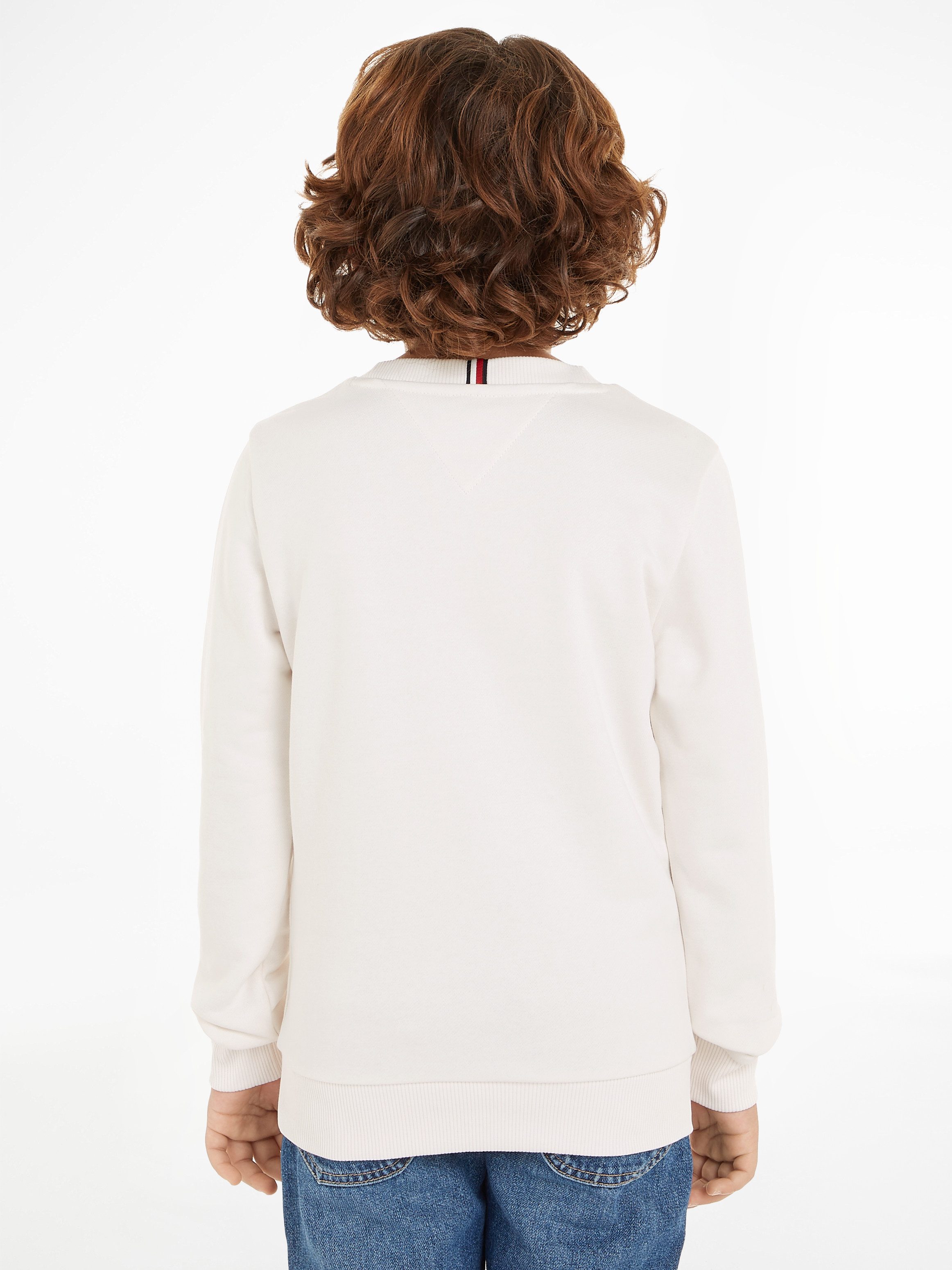 Tommy Hilfiger Sweatshirt MONOTYPE FLOCK REG SWEATSHIRT Kinderen tot 16 jaar met logo tekst
