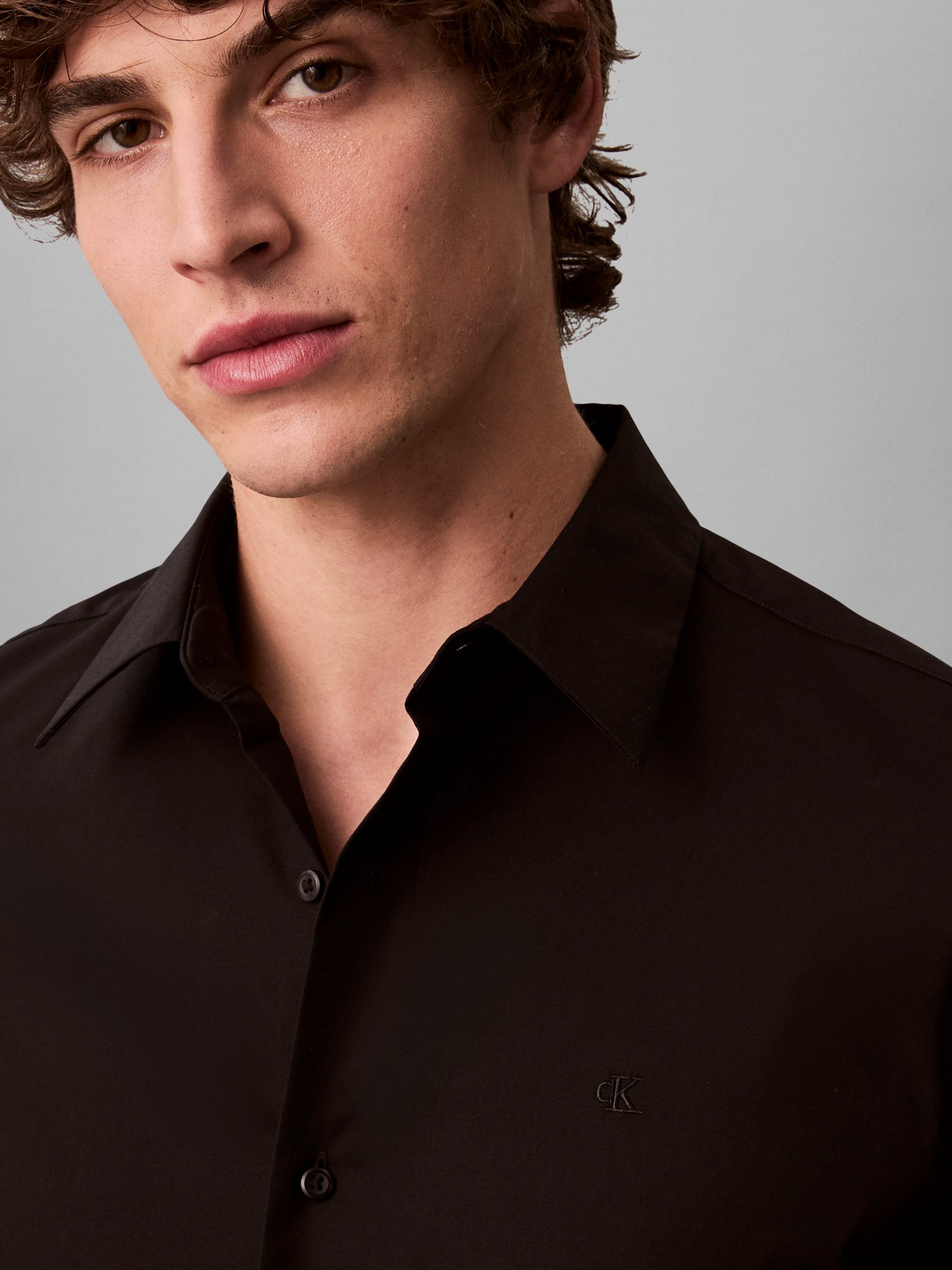 Calvin Klein Businessoverhemd LS SOLID STRETCH CLASSIC SHIRT