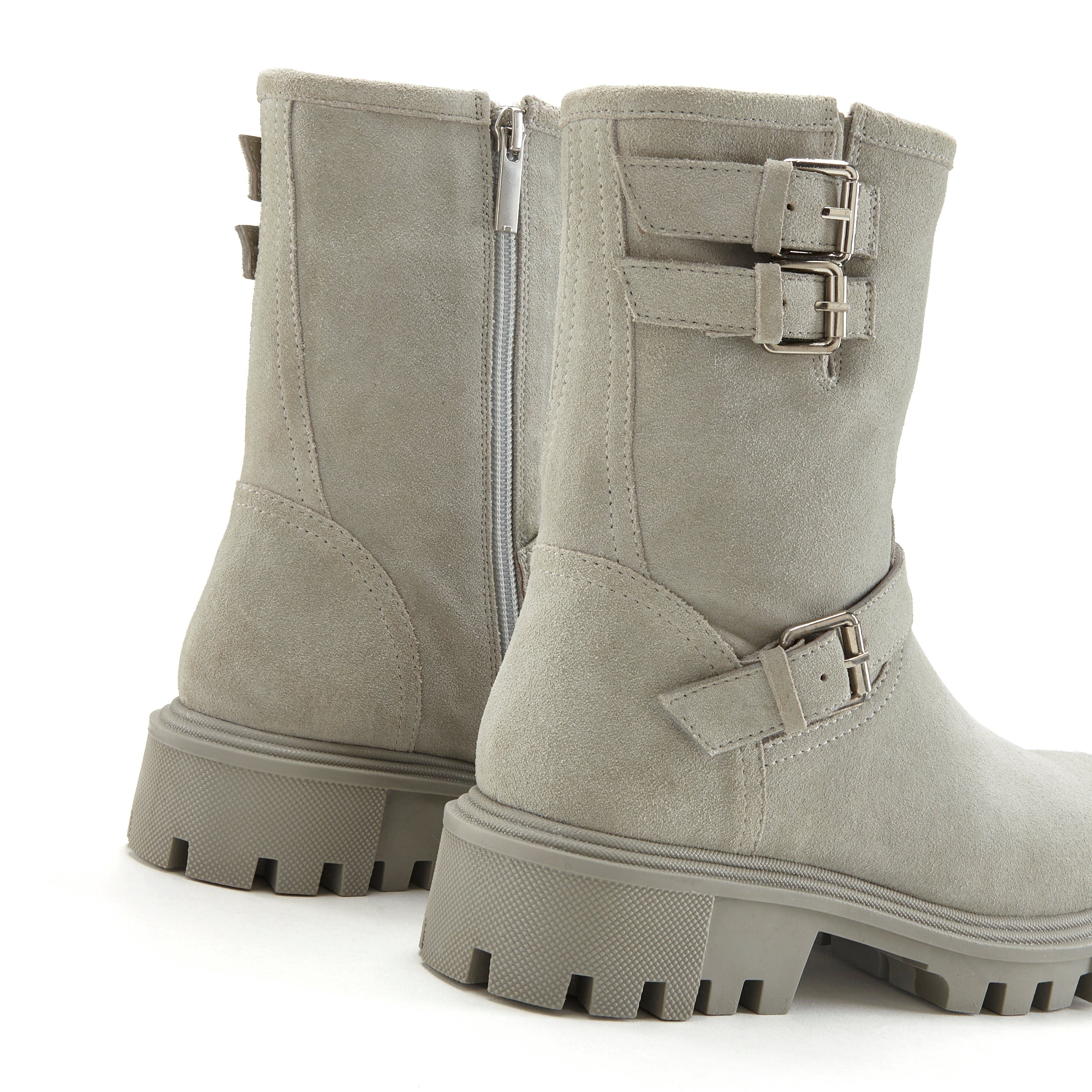 Elbsand Laarsjes van leer met trendy decoratieve gespen, laarzen, boots