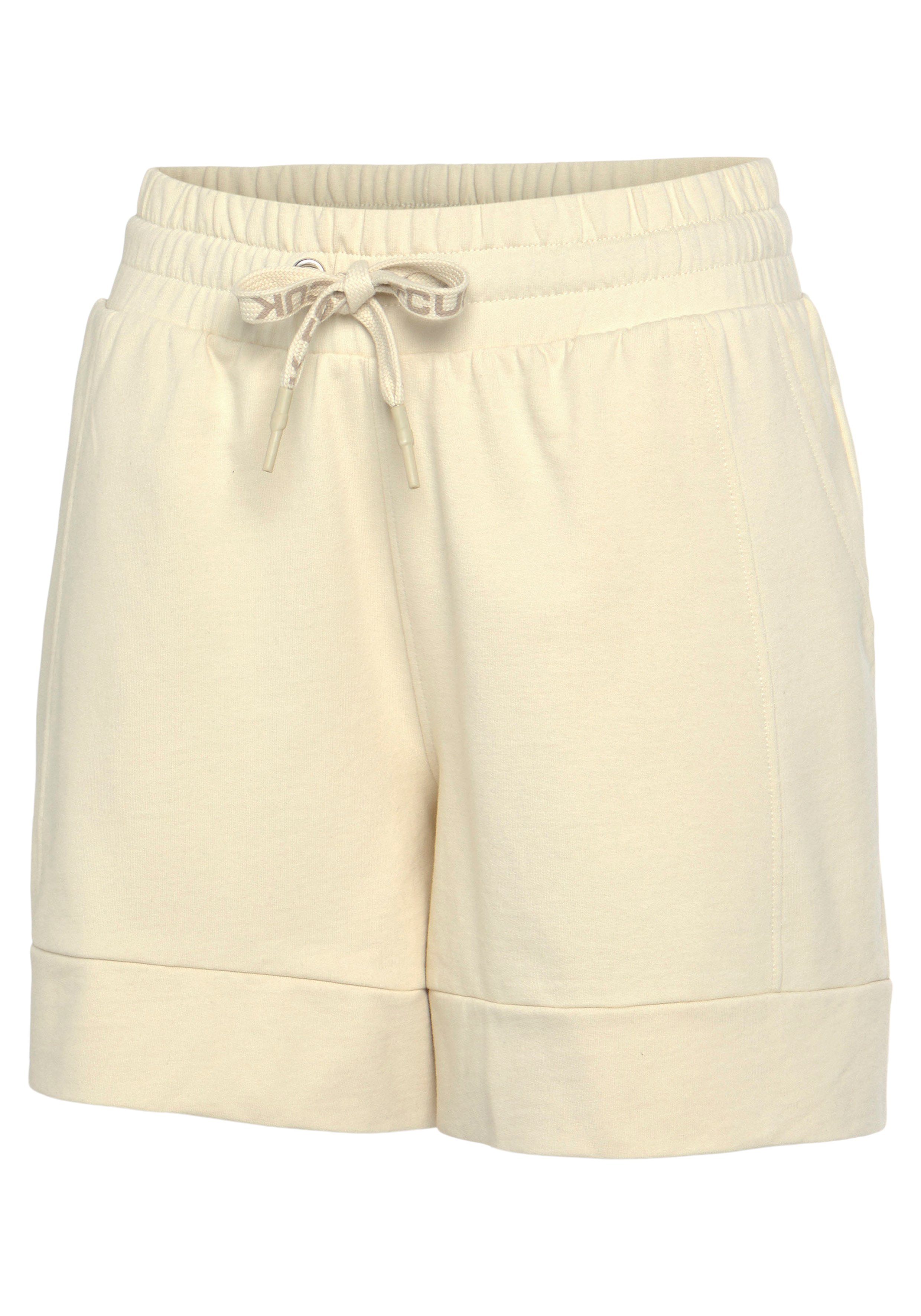 FCUK Sweatshort met lengte scheidingnaad en logo-opdruk loungewear (1-delig)