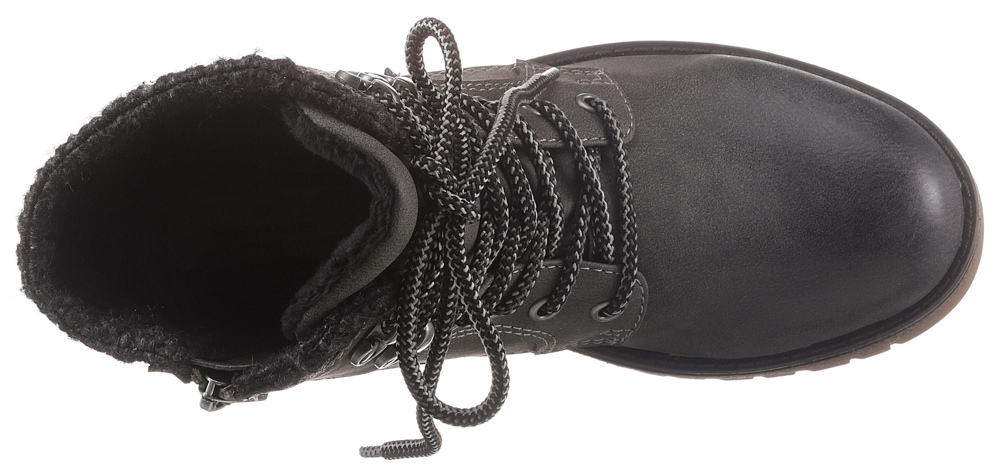 Tom Tailor Hoge veterschoenen met tricotkraag