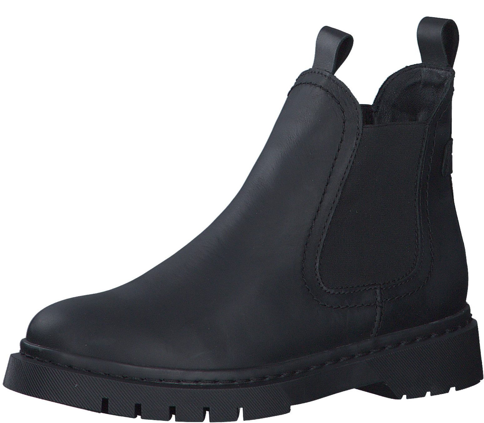 Tamaris Chelsea-boots blokhak, instap laarzen, enkellaars met twee aantrekloopjes dames chelsea boots maat 37 EU zwart