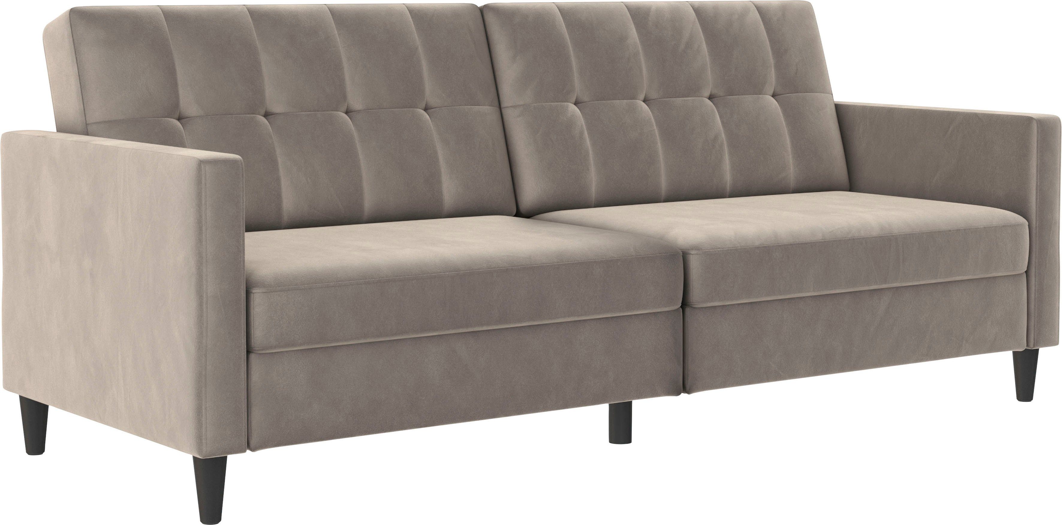 Dorel Home 3-zitsbank Hartford II Slaapfunctie, rugleuning 2-delig, 3-voudig verstelbaar, zithoogte 43 cm