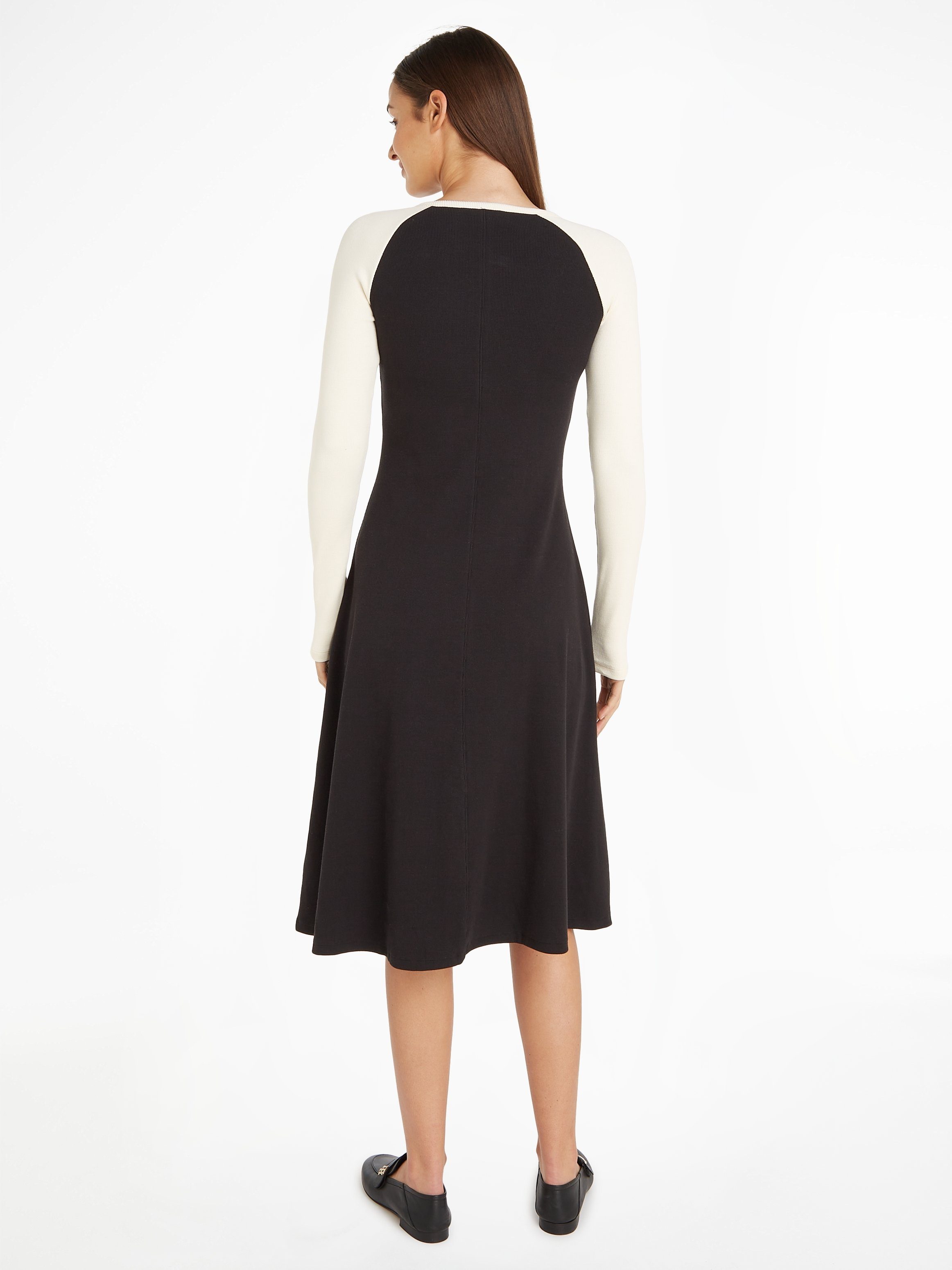Tommy Hilfiger Blousejurk MINI RIB MONOTYPE BASEBALL DRS