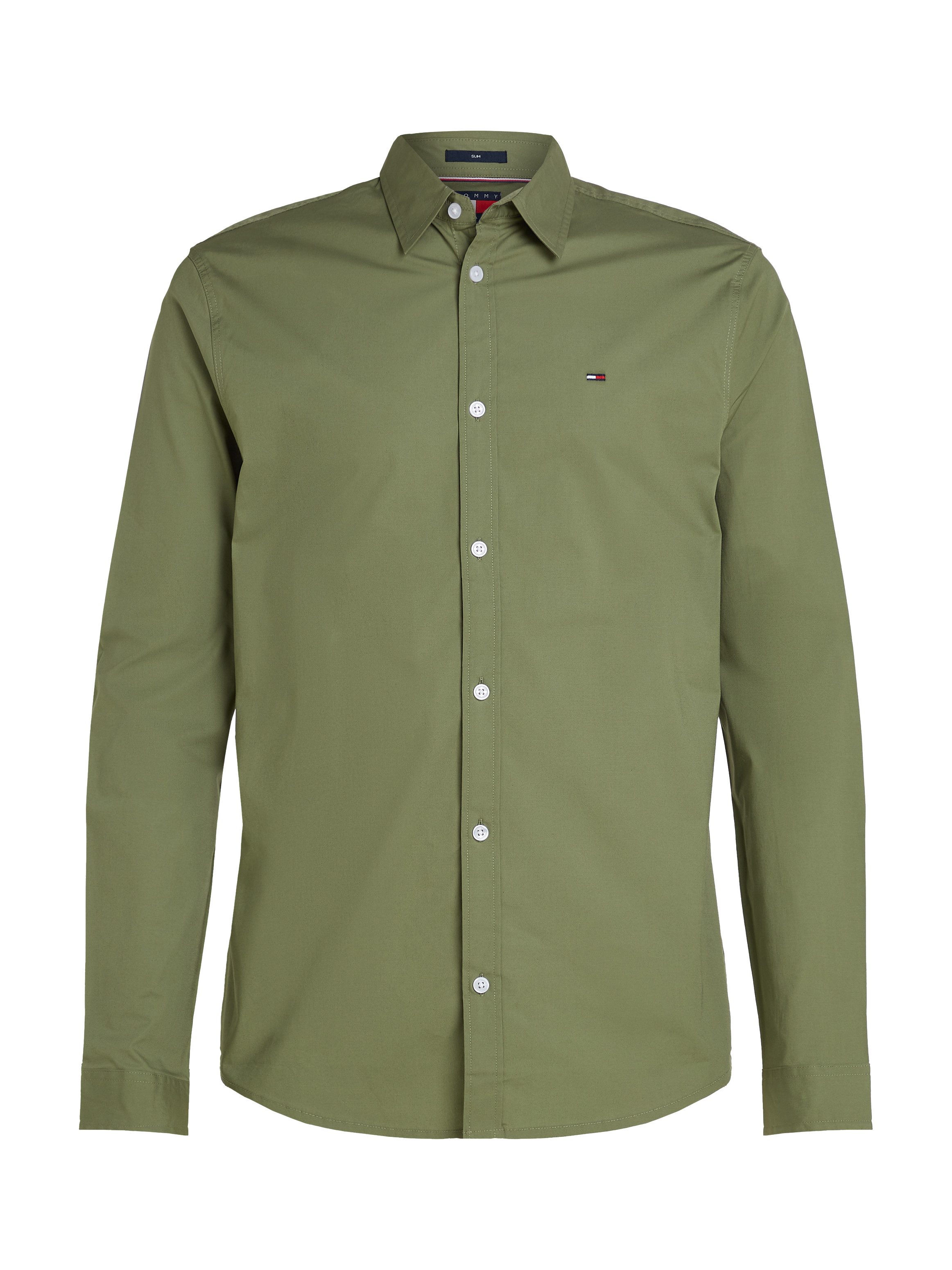 TOMMY JEANS Overhemd met lange mouwen Sabim Stretch Hemd Shirt Stretch shirt, premium, slim fit, met elastaan