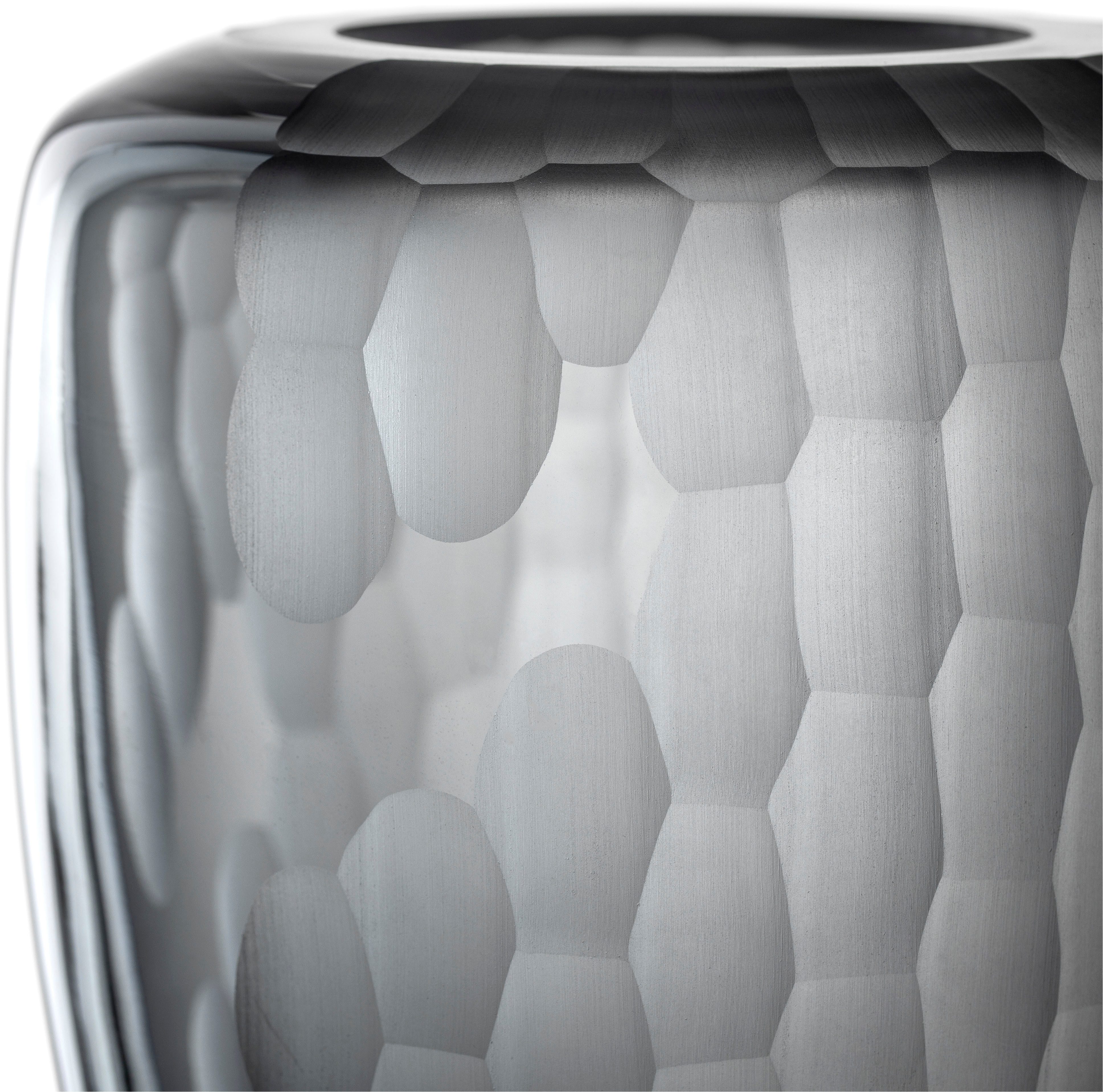 LEONARDO Tafelvaas Decoratieve vaas BELLAGIO uit glas, antracietkleurig, handgemaakt (1 stuk)