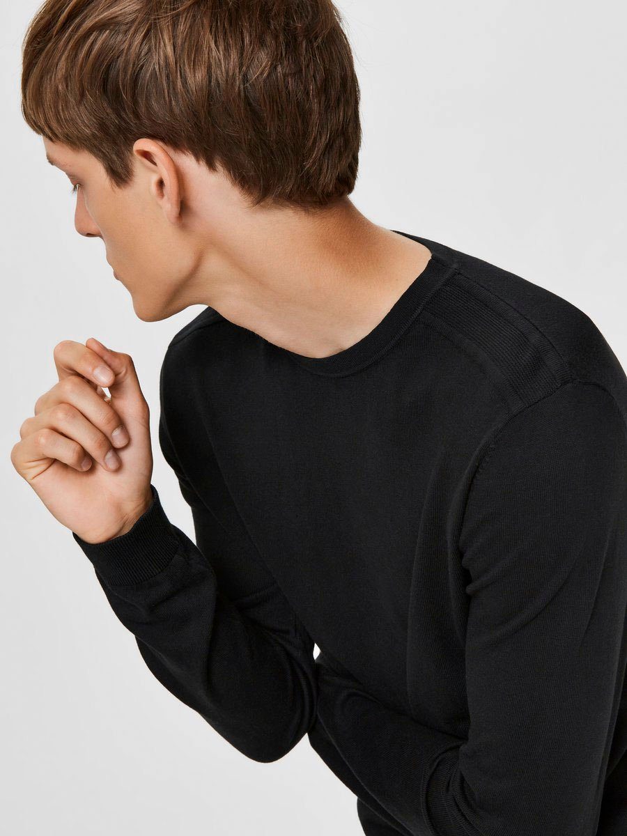 SELECTED HOMME Gebreide trui SLHBERG CREW NECK NOOS