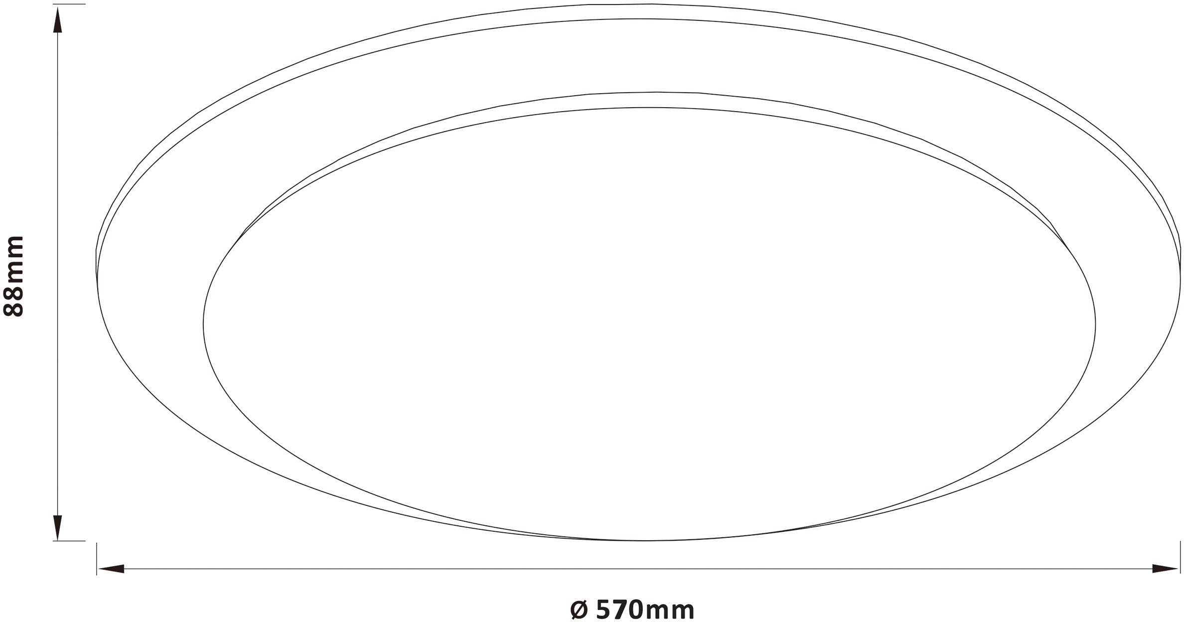 BreLight Led-wandlamp Vittoria D 57 cm, 3800 lumen, 3000-6500 K, CCT, dimbaar, wit (1 stuk)