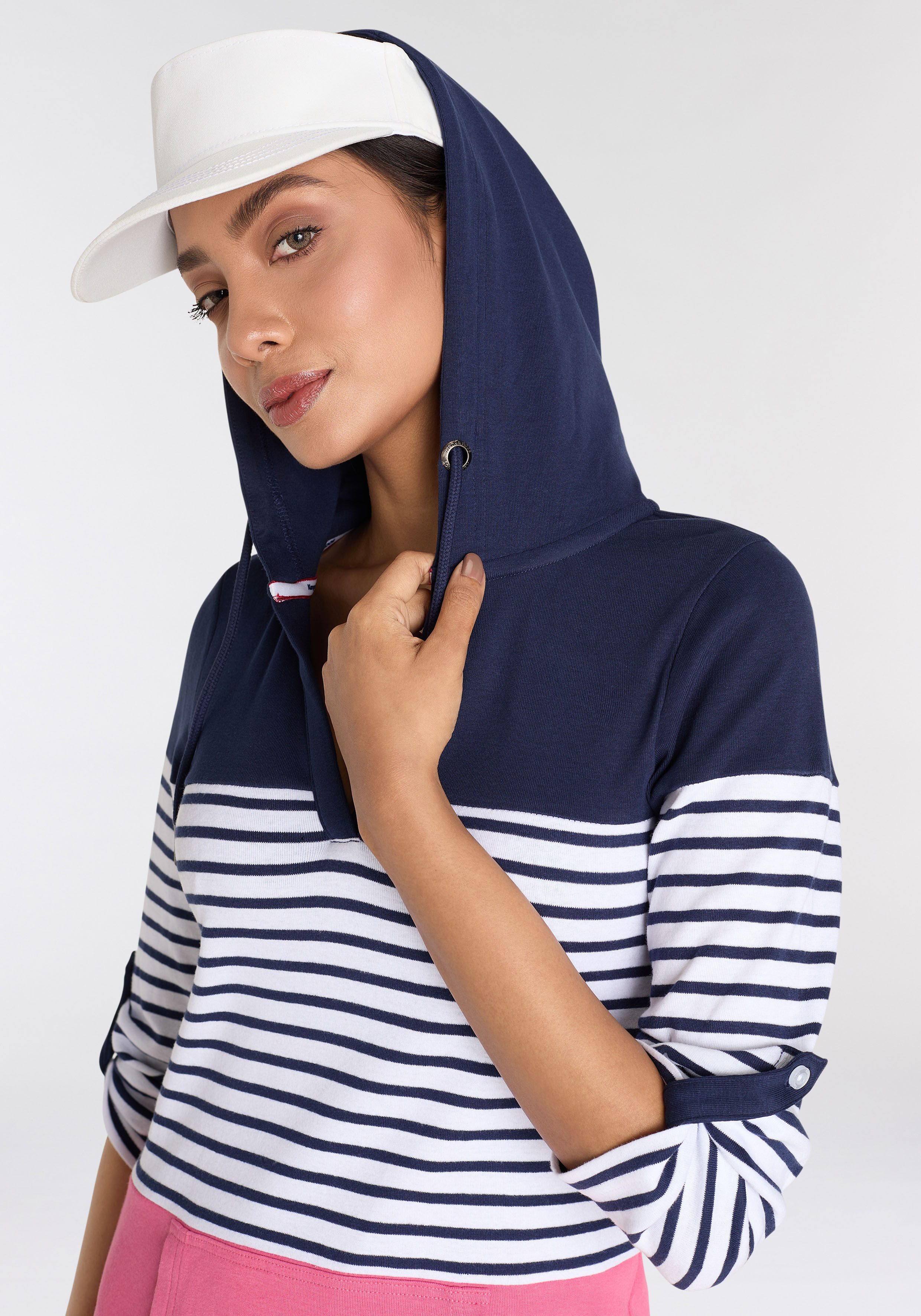 KangaROOS Jerseyjurk korte jurk casual look van ribbreiwerk