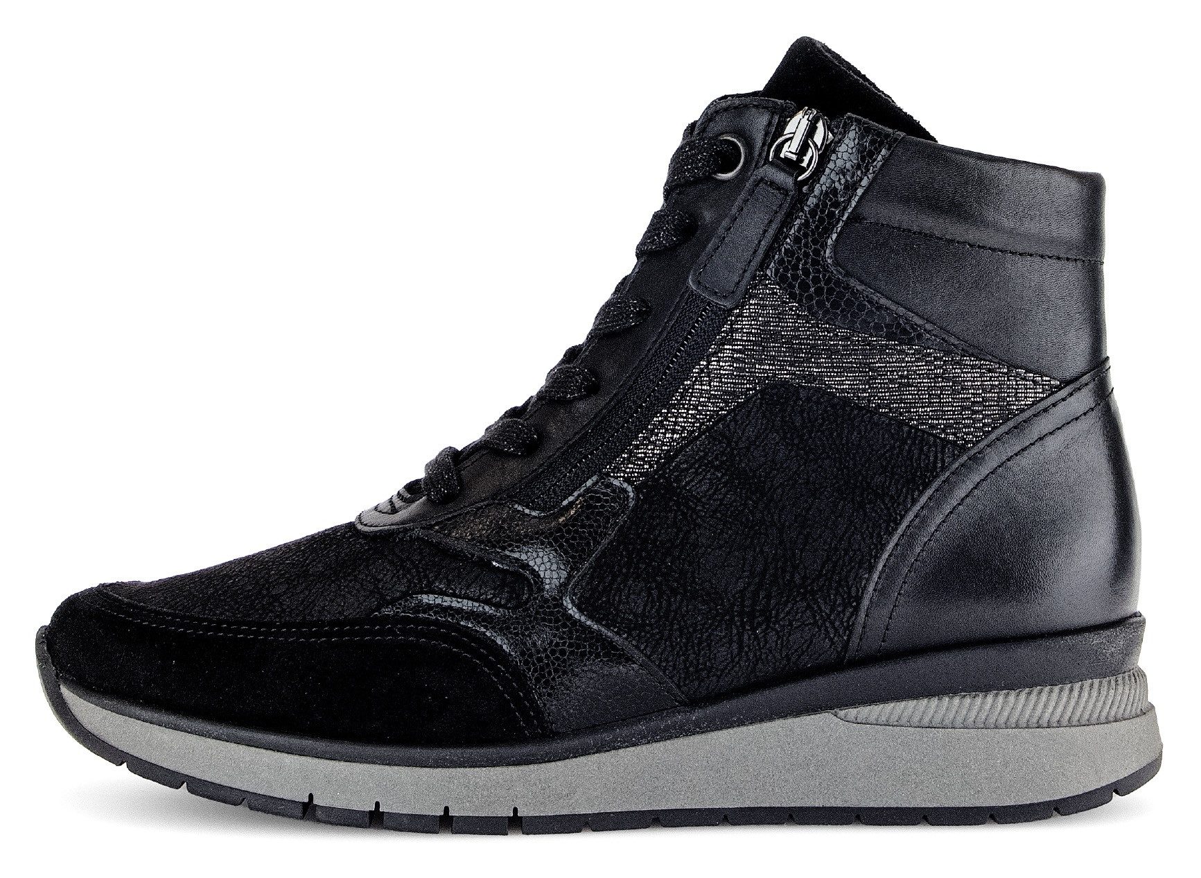 Gabor Sneakers met sleehak Capri , comfortabele schoen, high-top sneaker, veterschoen, comfortabele breedte k (extra breed)