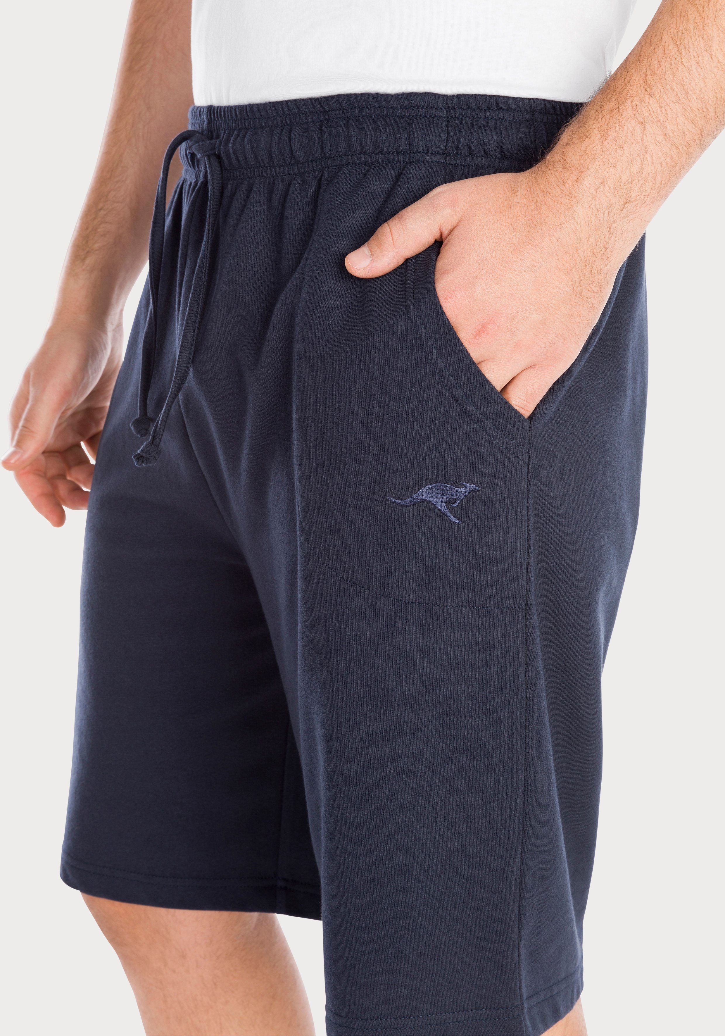 KangaROOS Sweatshort Korte joggingbroek van zachte sweatstof met koord