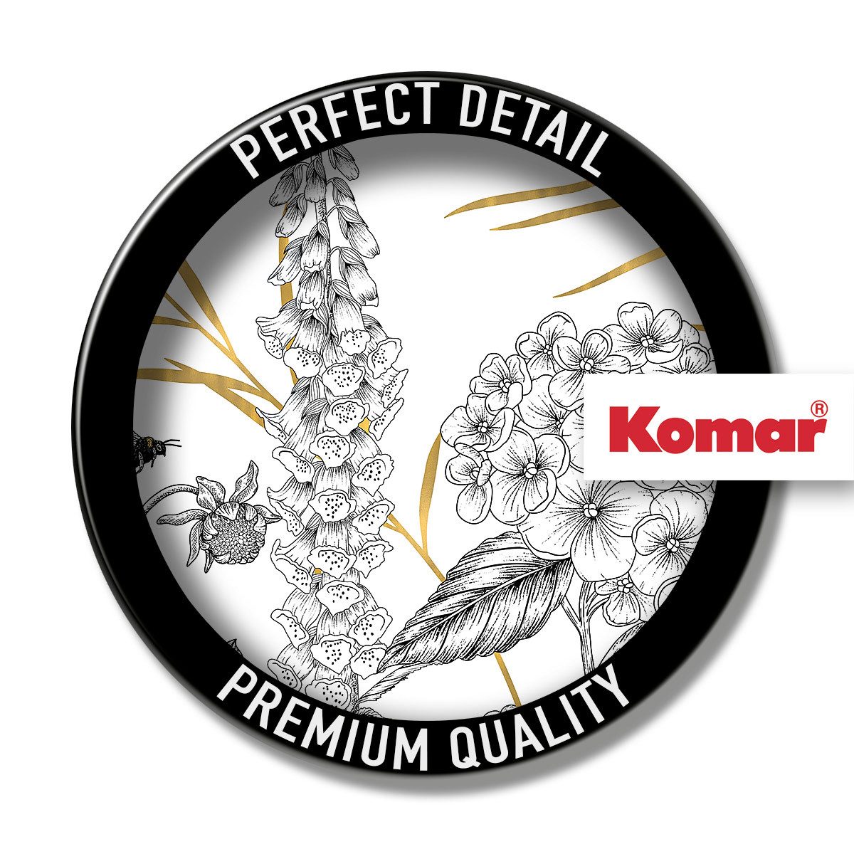 Komar Fotobehang Bumble Bee 4-delige set decoratieve tuinstokken, vlam effect, zwart gelakt metaal, h: 37cm (1 stuk)