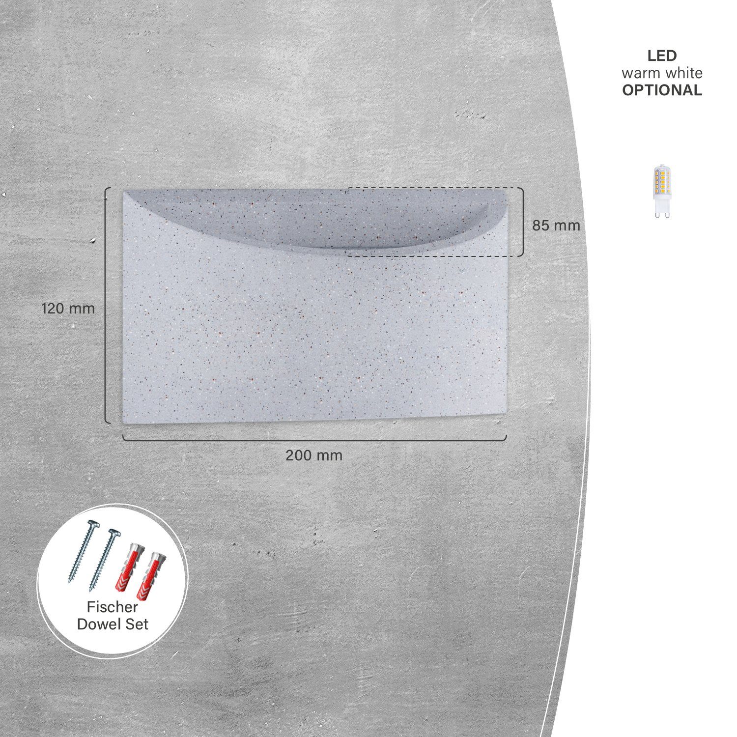 Paco Home Wandlamp Marie LED binnen wandlamp gang lamp indirect licht up down effect G9