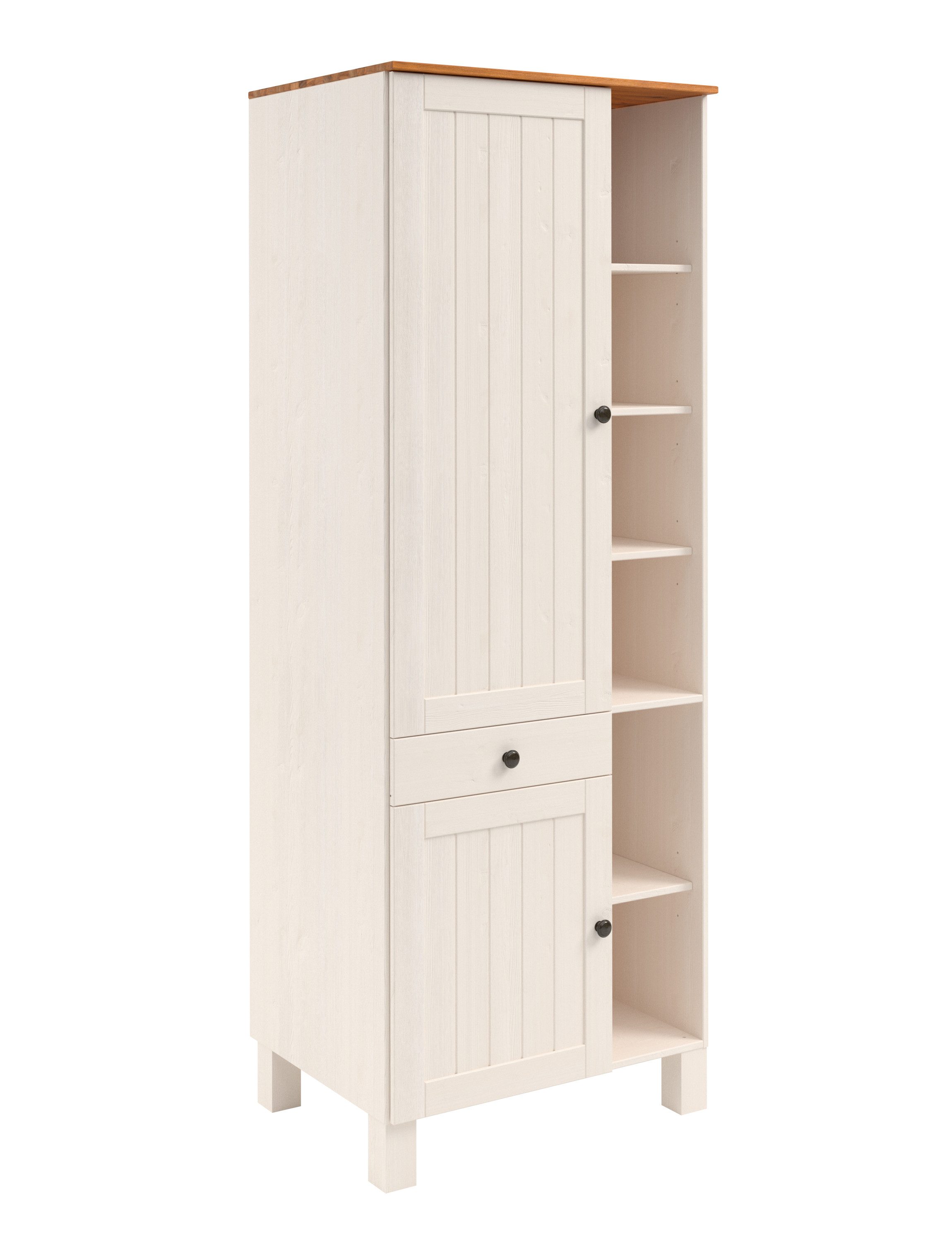 Home affaire Hoge kast Alby2 Met metalen grepen, breedte 75 cm
