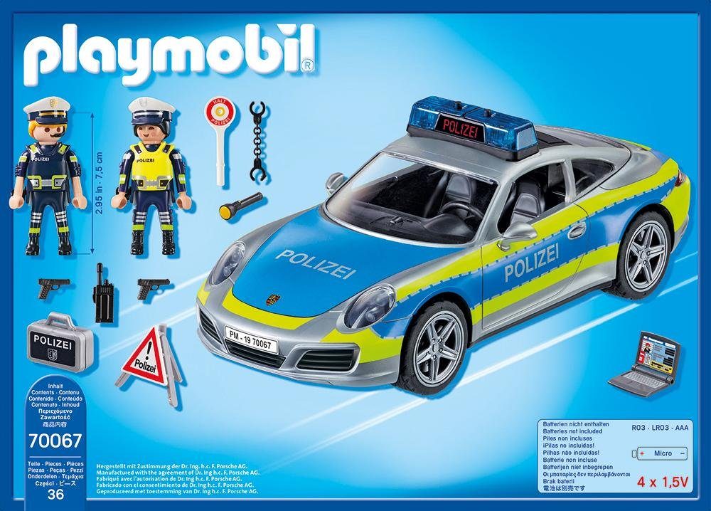 Playmobil® Constructie-speelset Porsche 911 Carrera 4S politie (70067), My Action Heroes (36-delig)