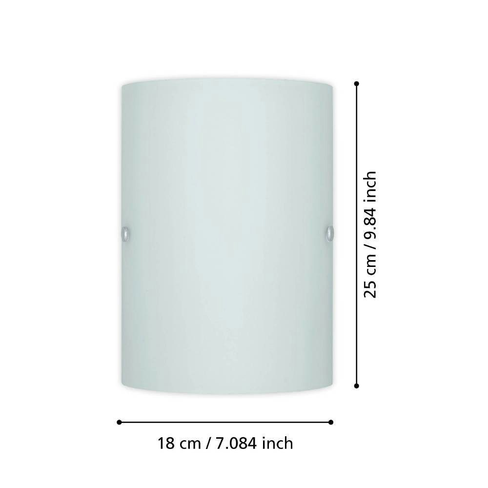 EGLO Wandlamp TROY 3 wandlamp, wandverlichting, gesatineerd glas in wit, E14