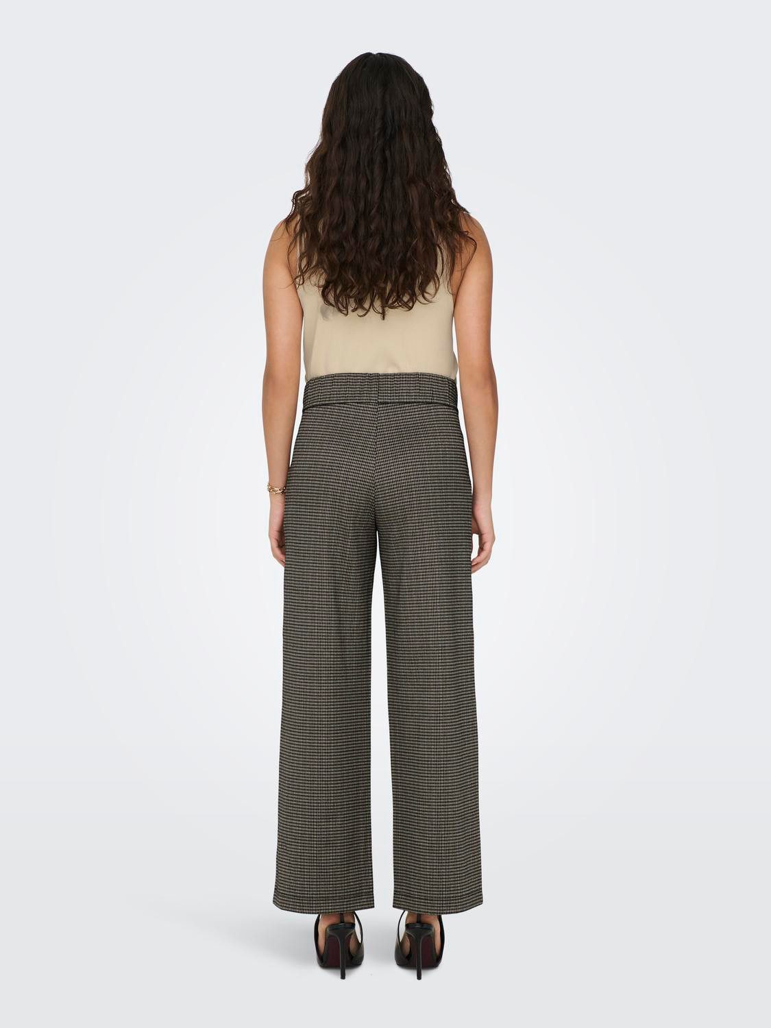 JDY Pantalon JDYGEGGO MIA LONG CHECK PANT JRS NOOS