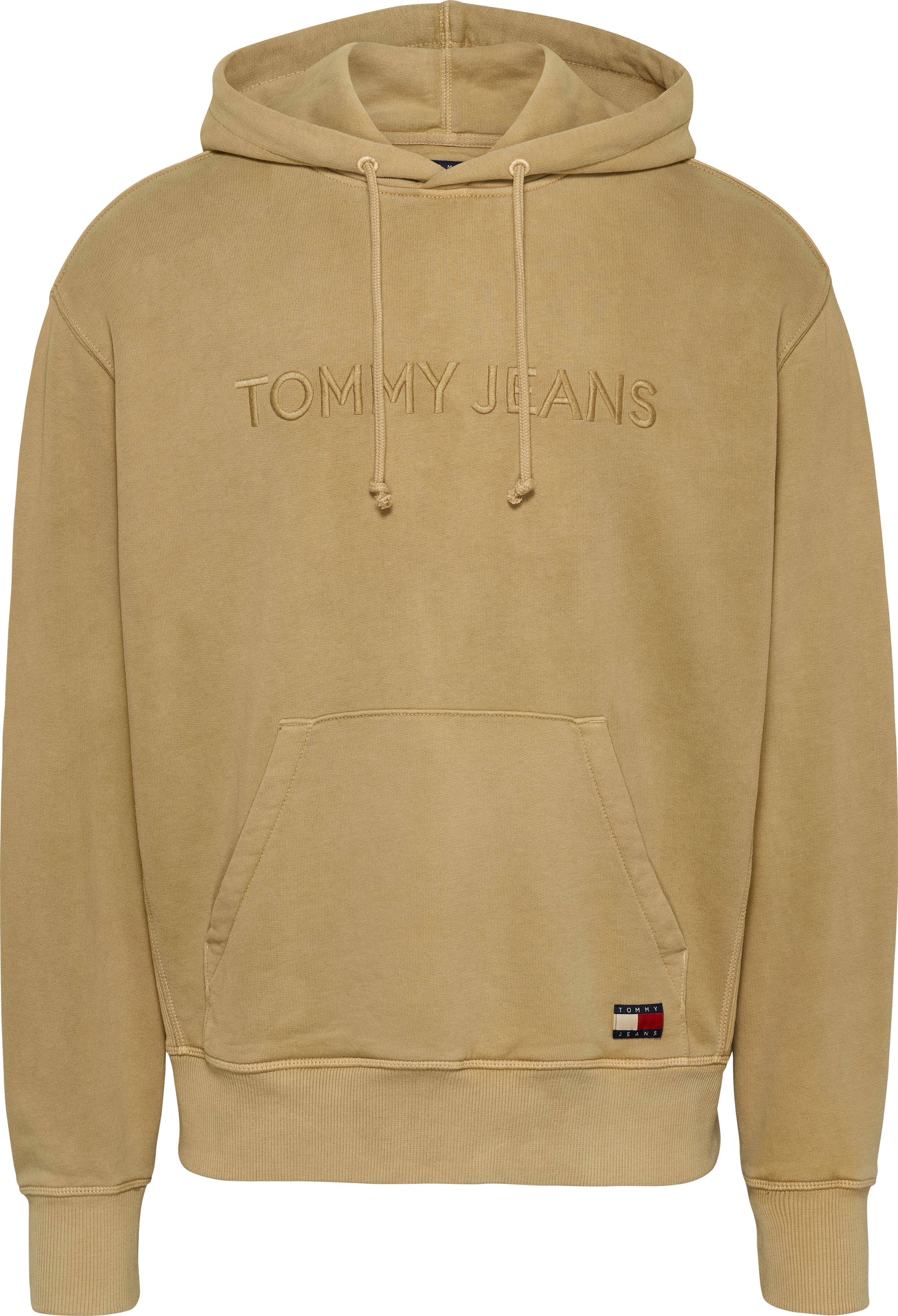 TOMMY JEANS Hoodie TJM RLX TJ LABEL HOODIE met groot logoborduursel
