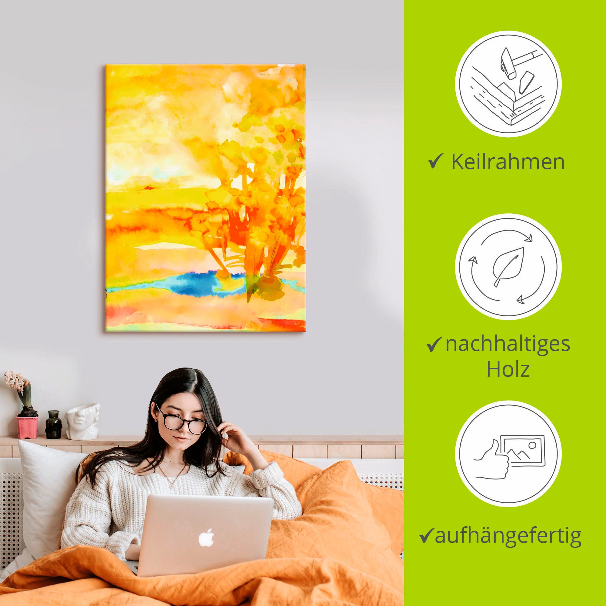 Artland Artprint op linnen Dagdroom gespannen op een spieraam