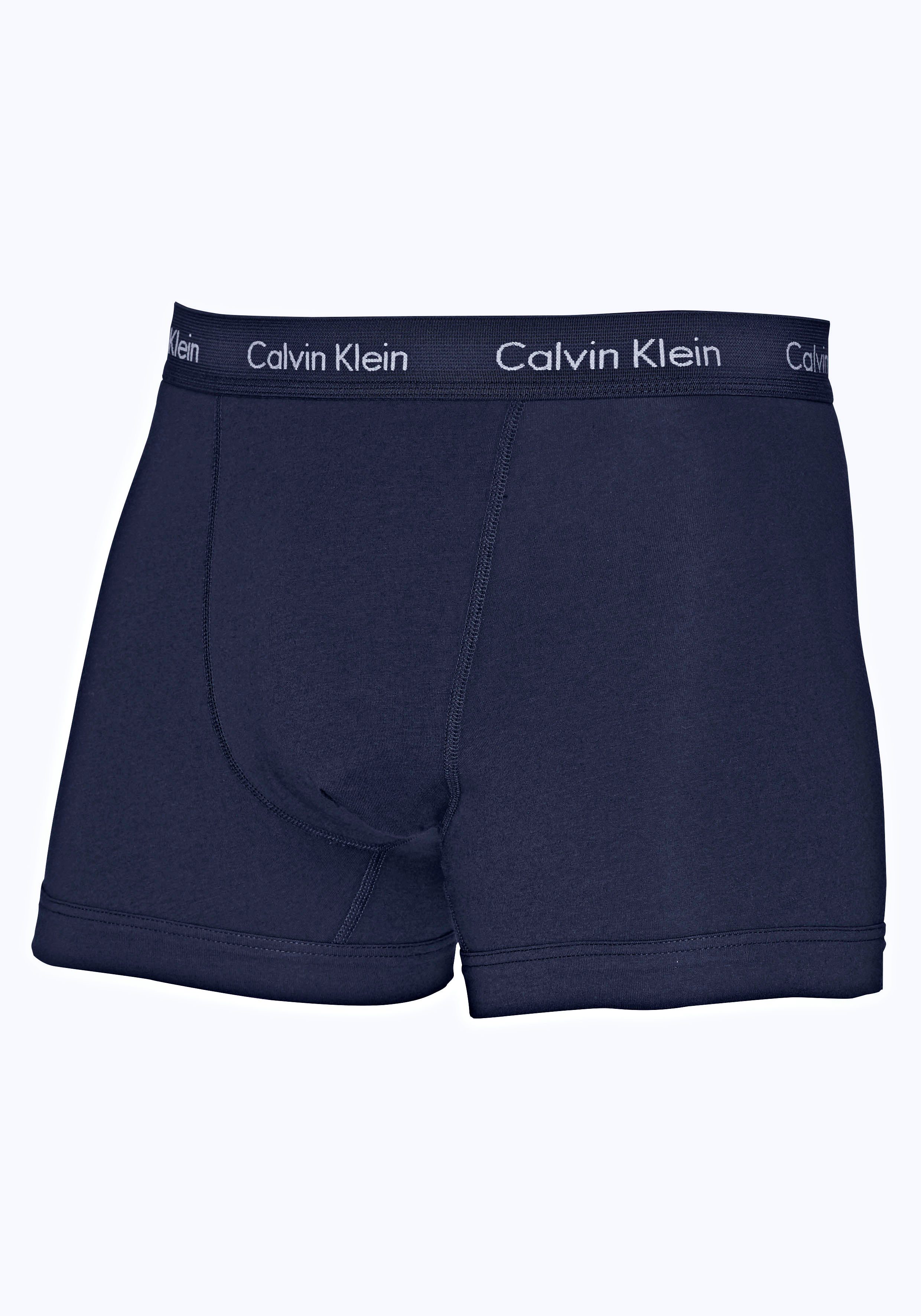Calvin Klein Trunk CK Trunk 3 PACK in blau tinten met logo-elastische tailleband (3 stuks)