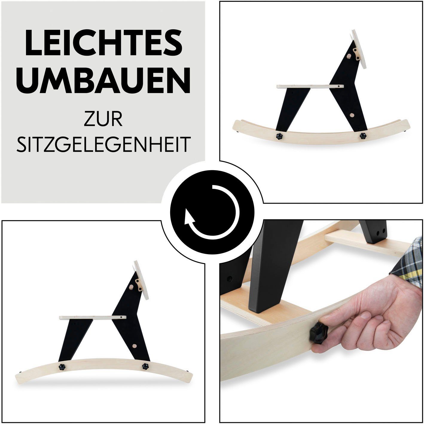 Hauck Schommeldier Rock N Swing Zebra FSC®- beschermt bos - wereldwijd