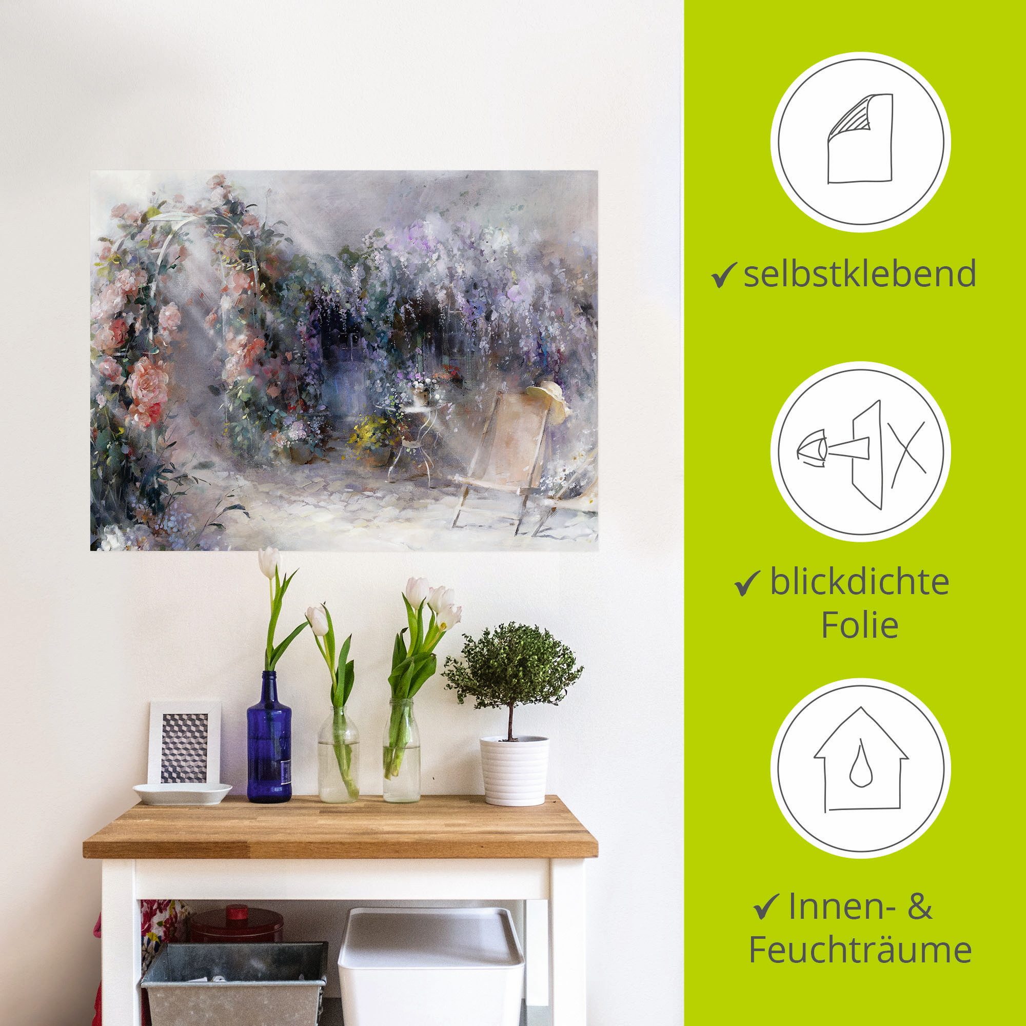 Artland Artprint Rozen en seringen als artprint op linnen, poster, muursticker in verschillende maten