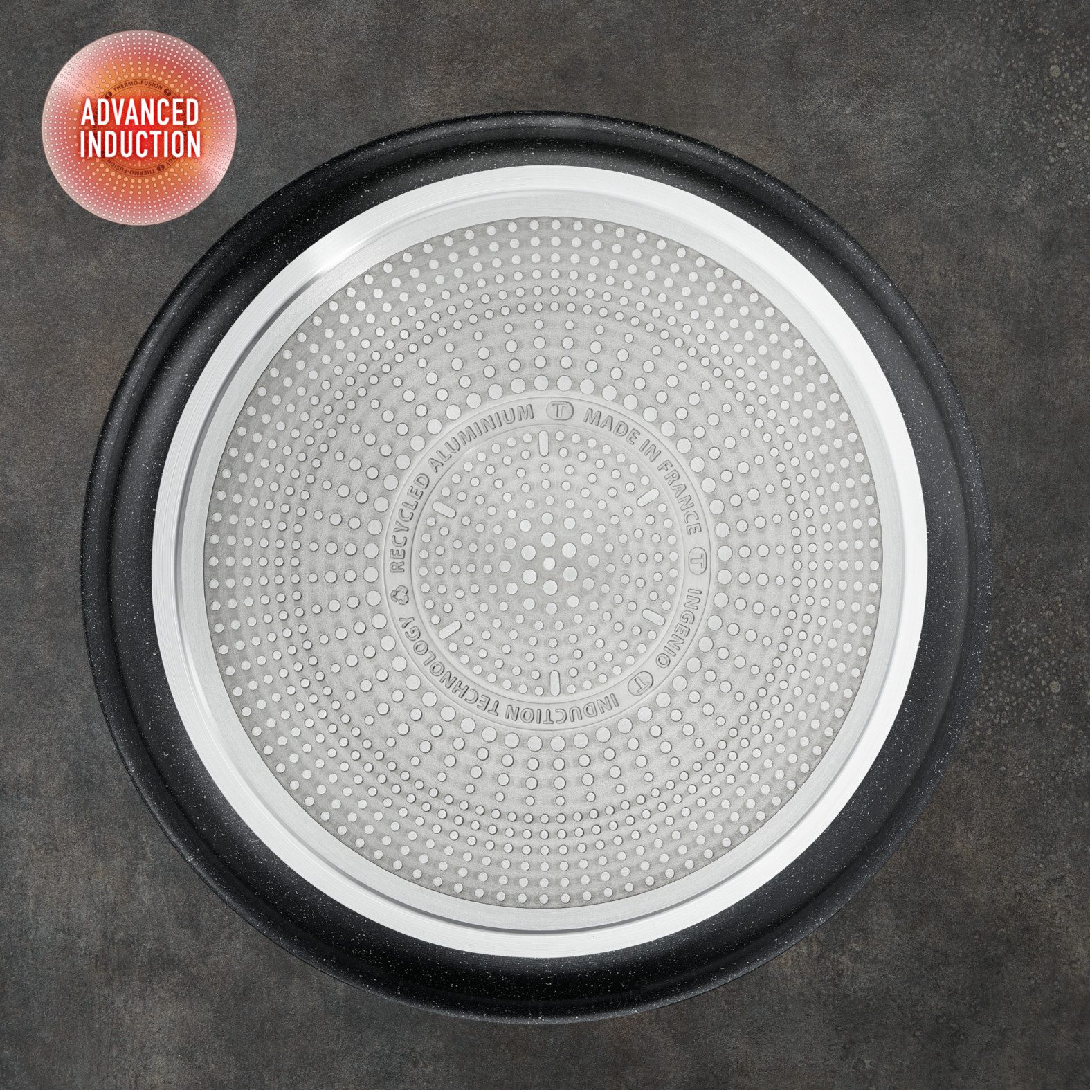 Tefal Pannenset L39996 Ingenio Black Stone, kookpan set inductie stapelbaar, anti-aanbak (set, 4-delig)
