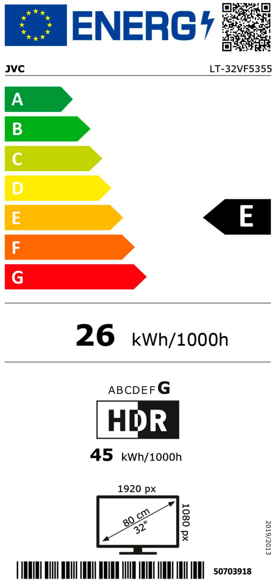 JVC Led-TV LT-32VF5355, 80 cm / 32", Full HD, Smart TV