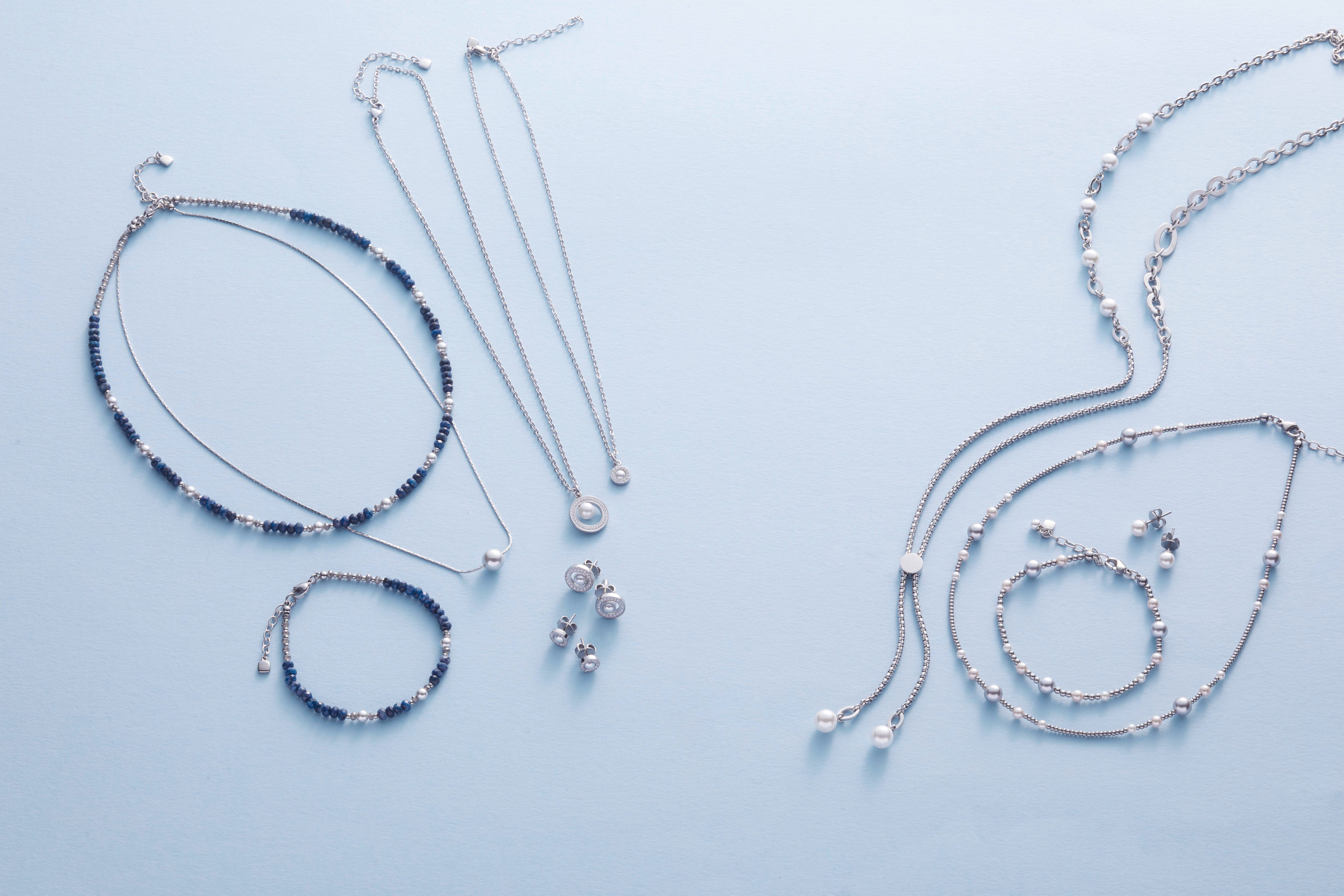 LEONARDO Armband Anjana, 024312 met sodaliet - met glasparel, parel (geïmiteerd)