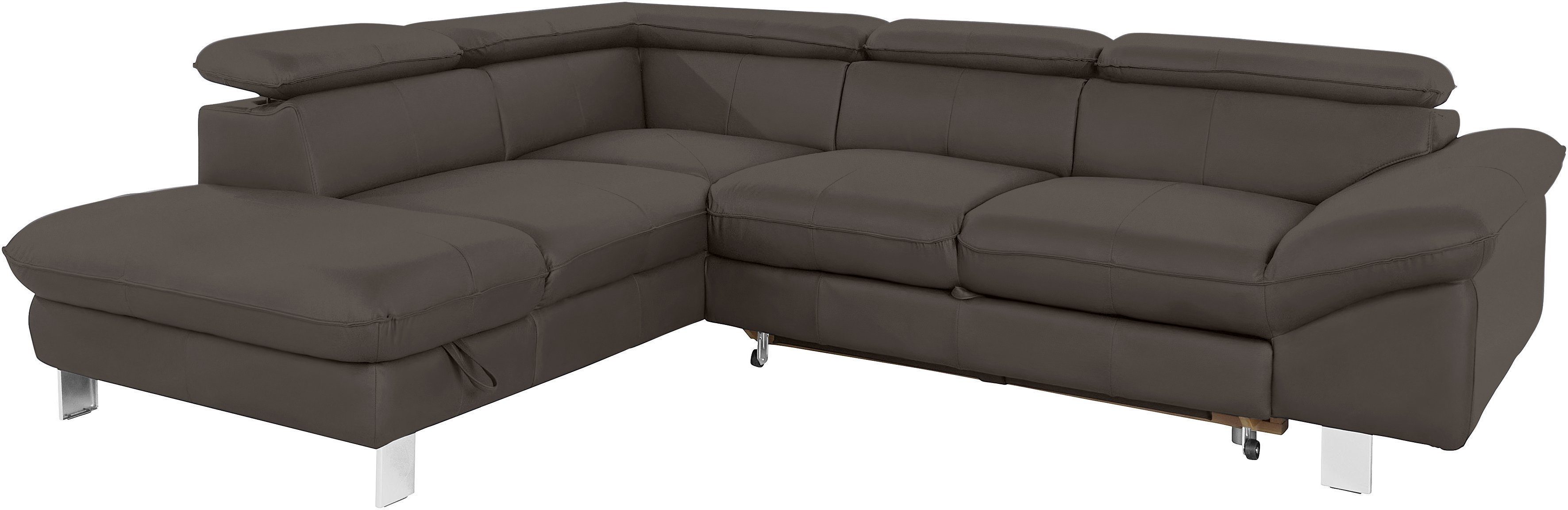 COTTA Hoekbank Driver L-vorm met verstelbaar hoofdeind, naar keuze met slaapfunctie & bedkist