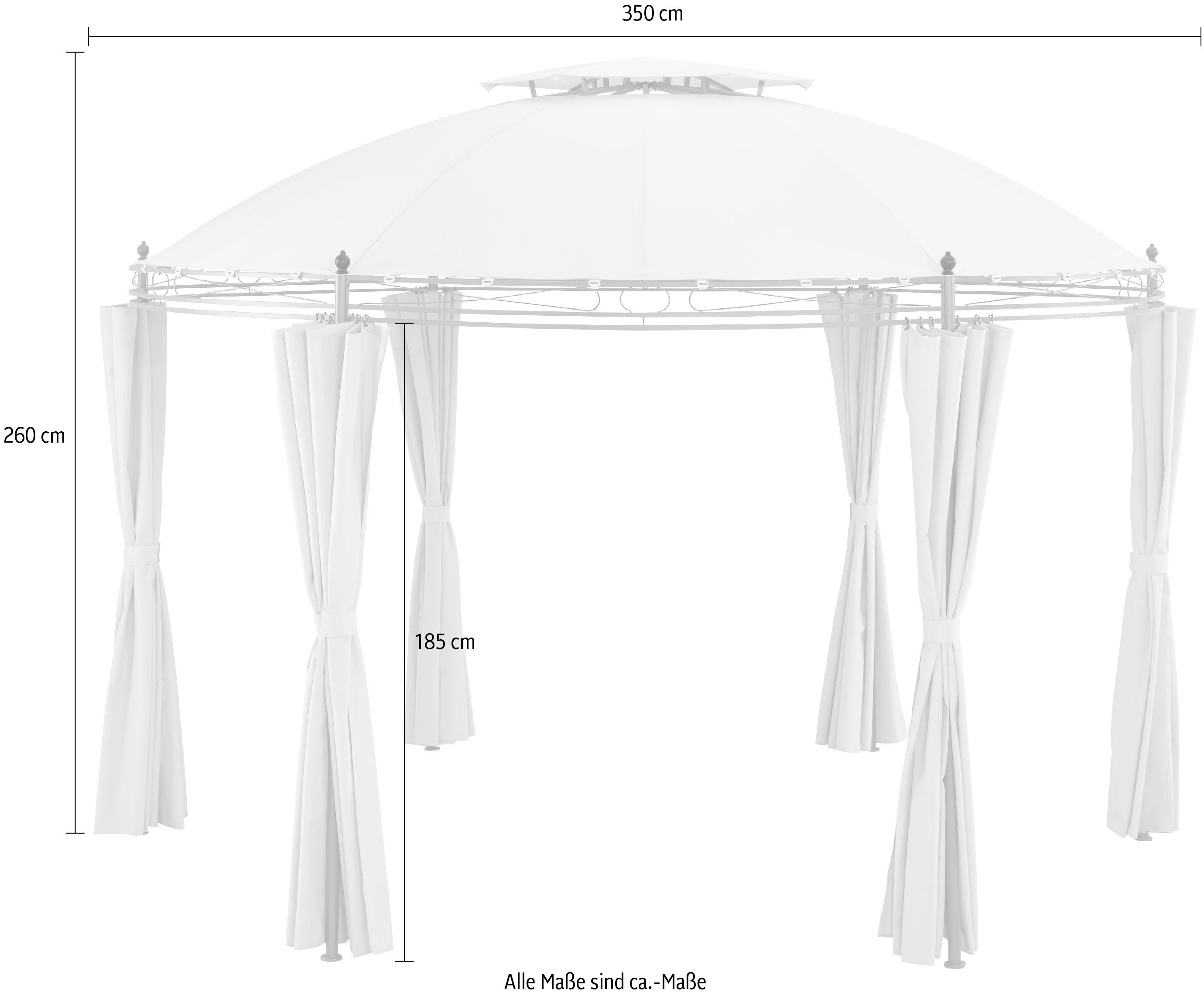 KONIFERA Tuinprieel Tino Bxd: 350 x 350 cm (set)