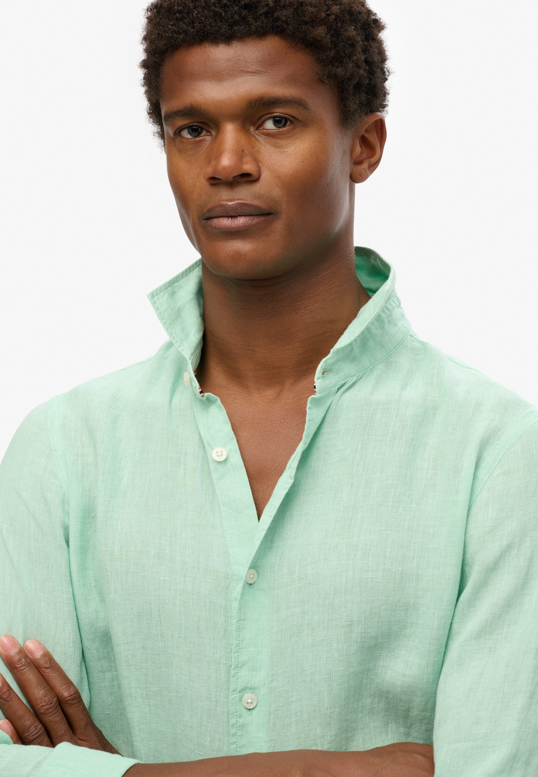 Superdry Overhemd met lange mouwen VACATION L/S LINEN SHIRT