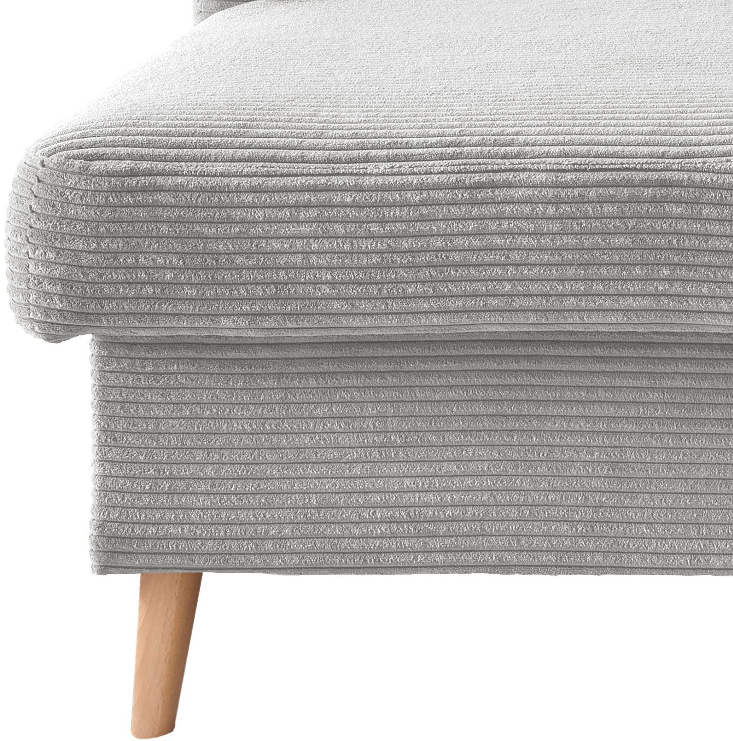 INOSIGN Hoekbank Valentina L-vorm 2 sierkussens, met zijvak, uittrekbare matrasbodem, bedbox