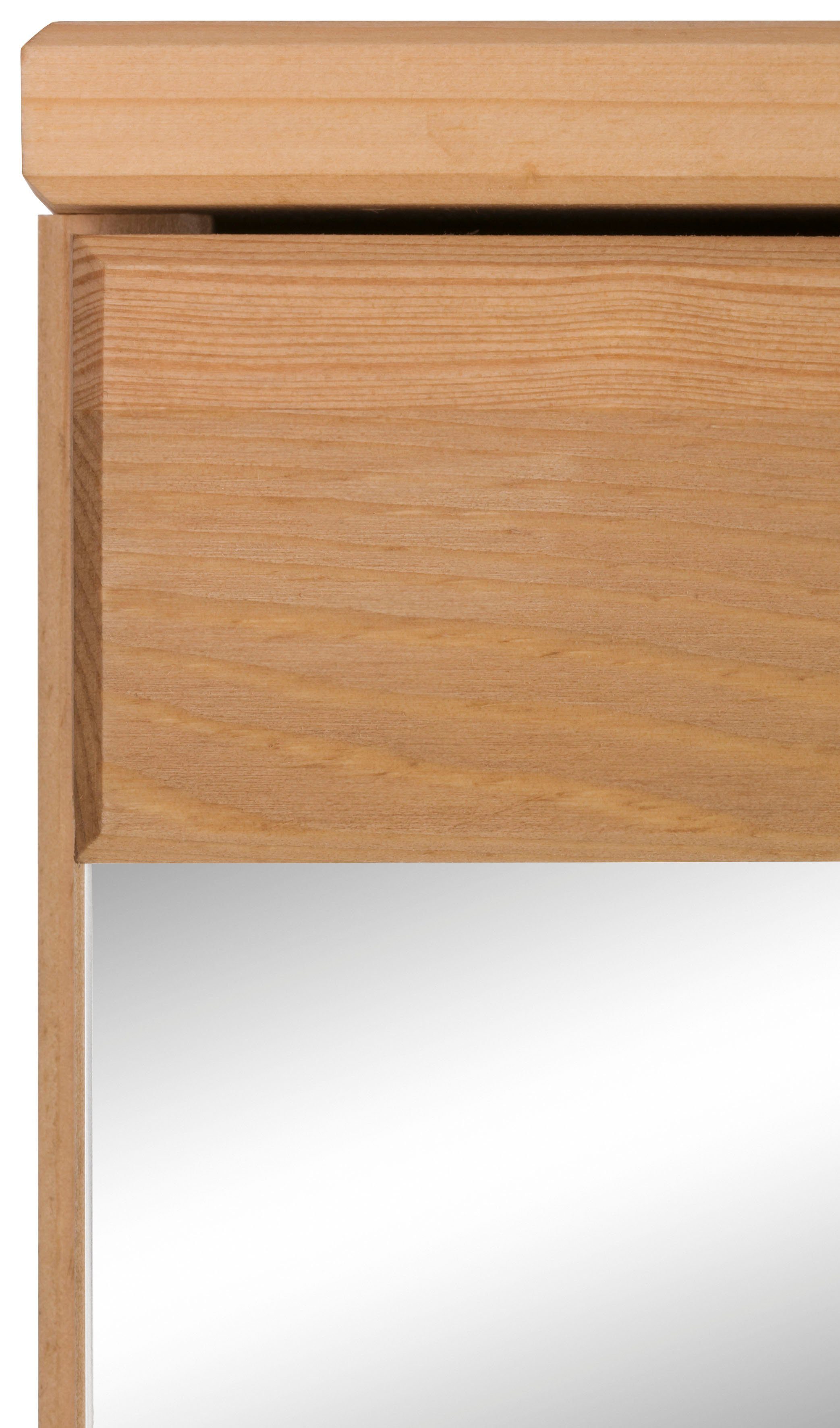 Home affaire Spiegelkast Josie Breedte 60 cm, van massief hout, verstelbare plank, metalen grepen