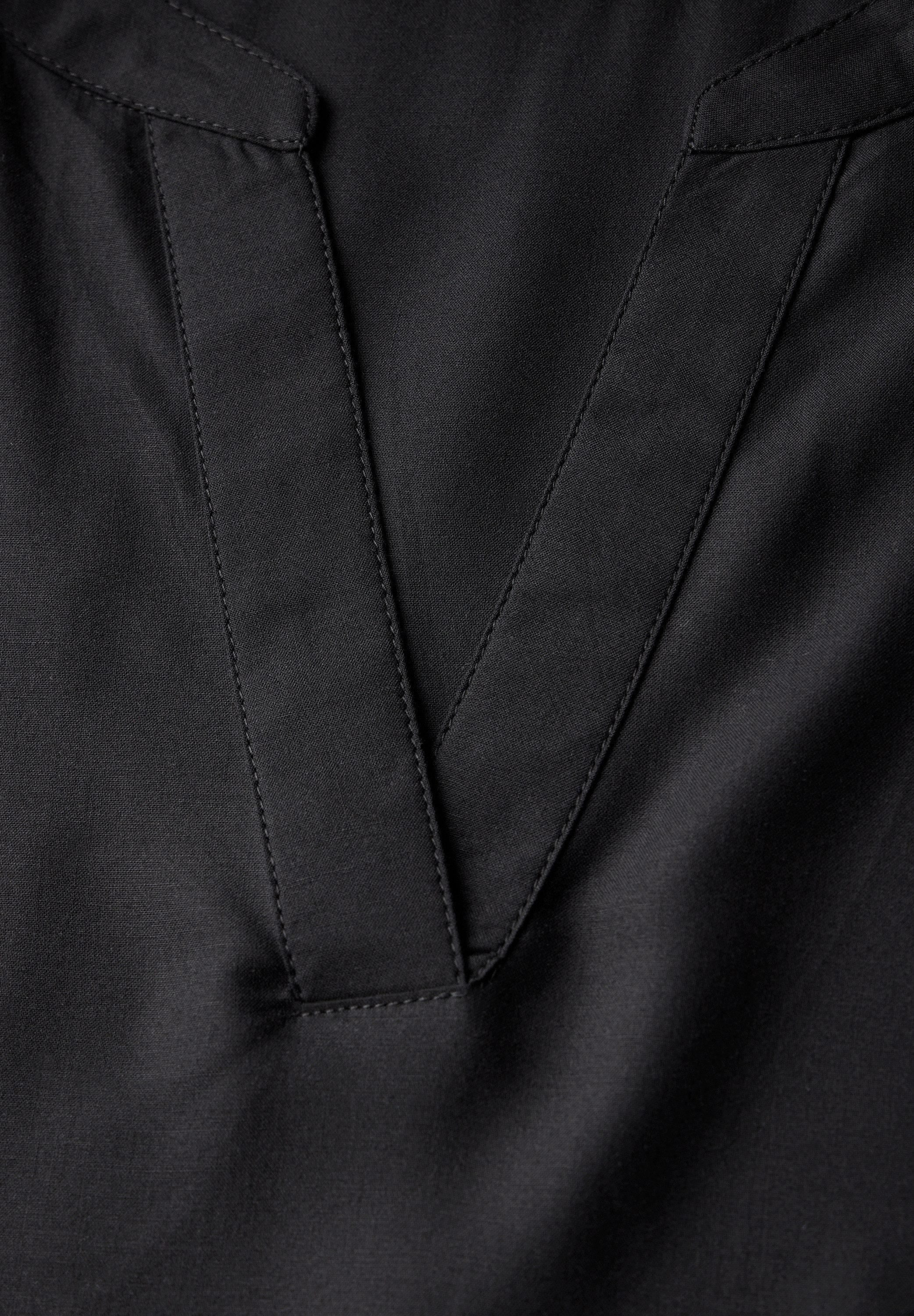 STREET ONE Blouse met korte mouwen met ingesneden ronde hals