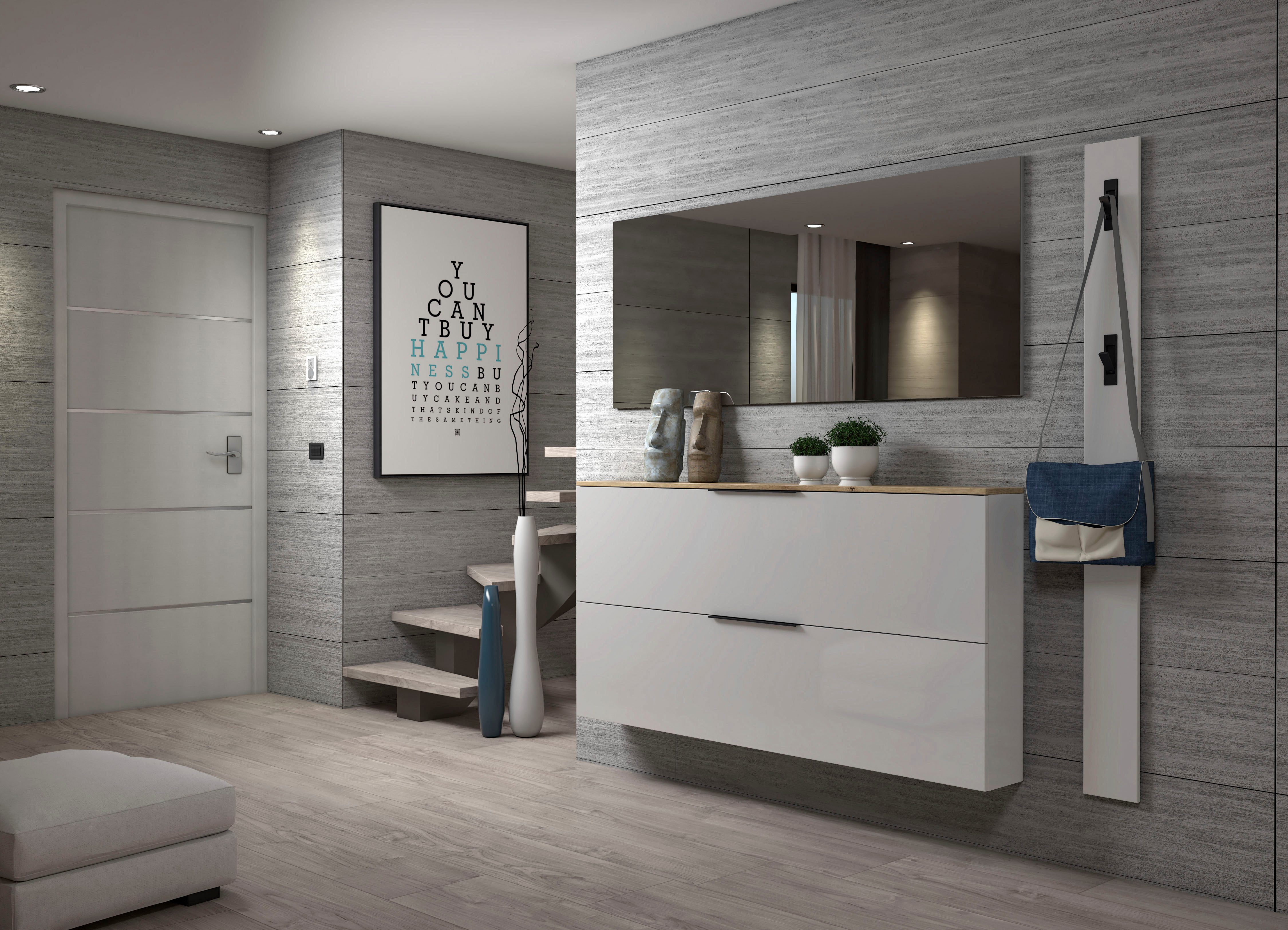 INOSIGN Schoenenkast SPACE, schoenenkipper, schoenenkast, schoenencommode, slechts 19 cm diep