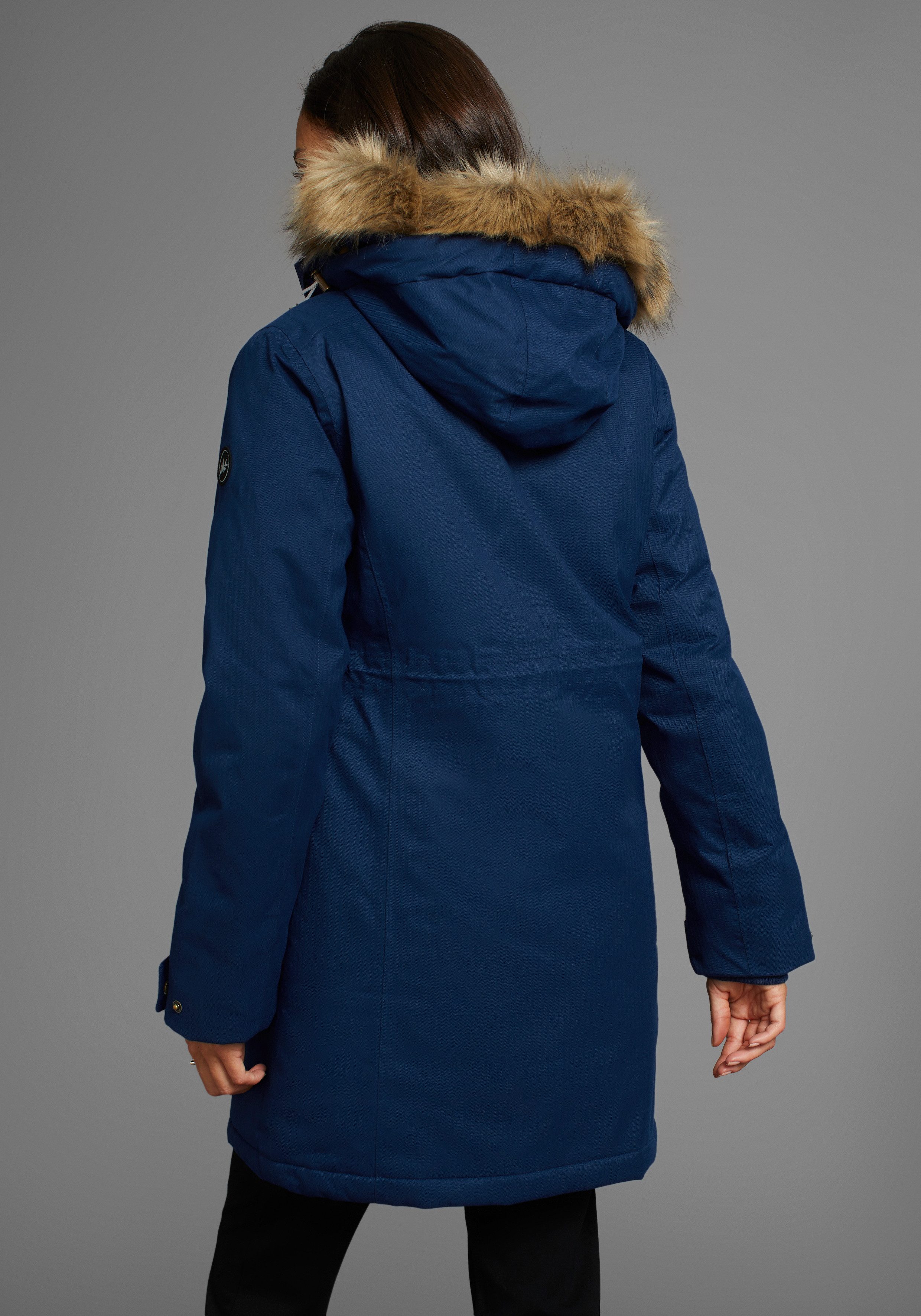 Polarino Functionele parka Ademend, winddicht en waterdicht. Warm gewatteerd.