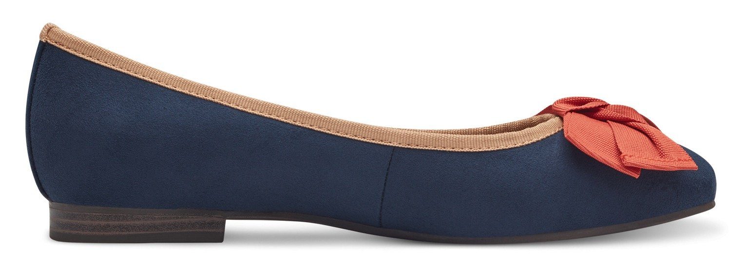 Marco Tozzi Ballerina's Flats, platte schoenen, feestdagmode met mooie decoratieve strik