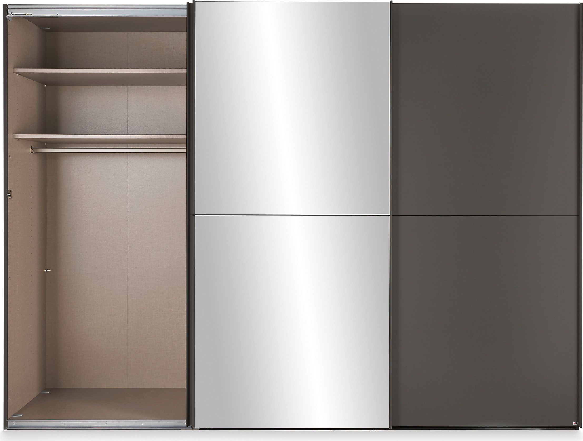set one by Musterring Schuifdeurkast Henderson met spiegel, inclusief planken en garderobestangen