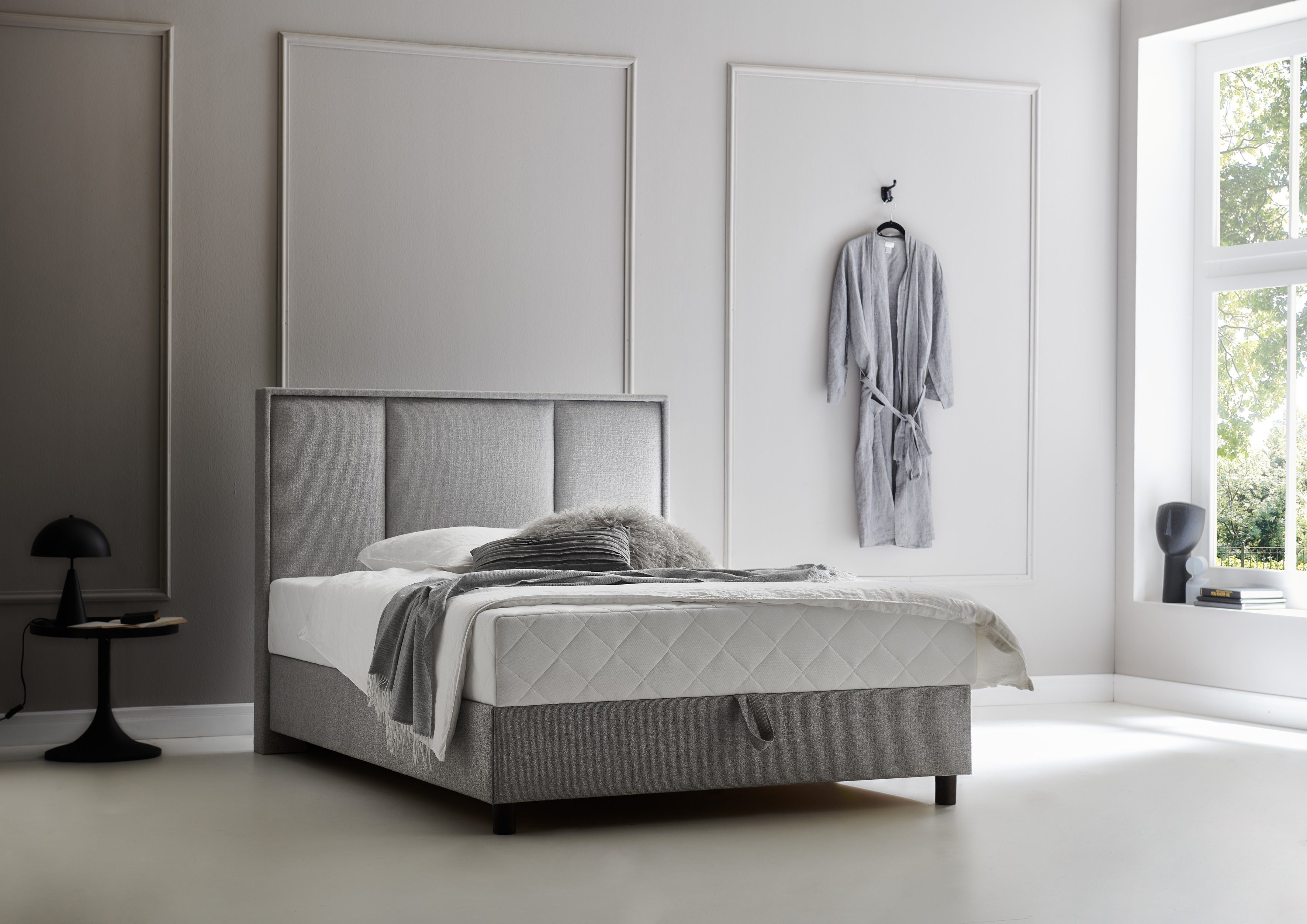 ATLANTIC home collection Boxspring ARLA met pocketveringsmatras en bedkist