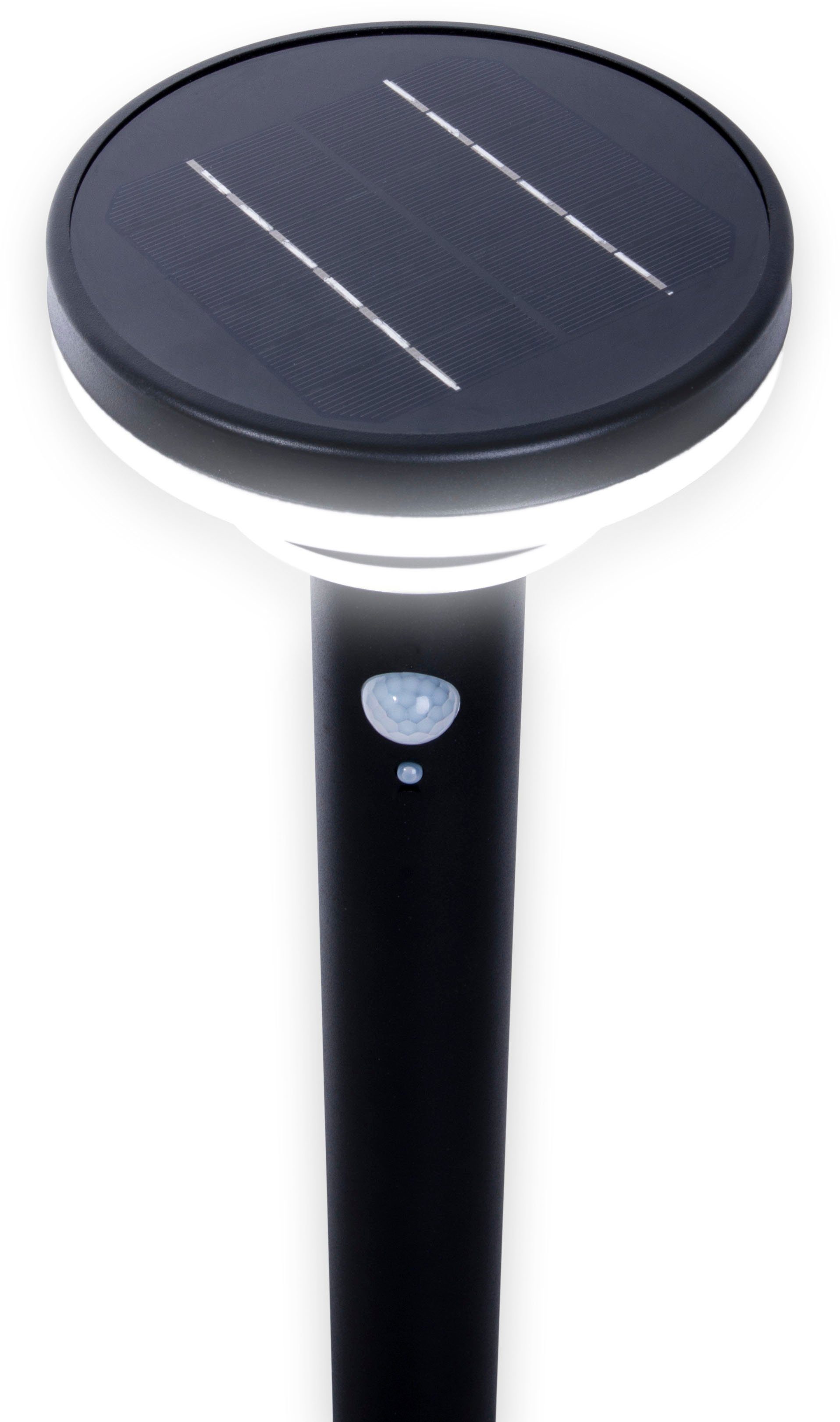 näve Ledsolarlamp Nora incl. bewegingsmelder, trapsgewijs dimbaar, h: 86 cm, met een grondpen (1 stuk)