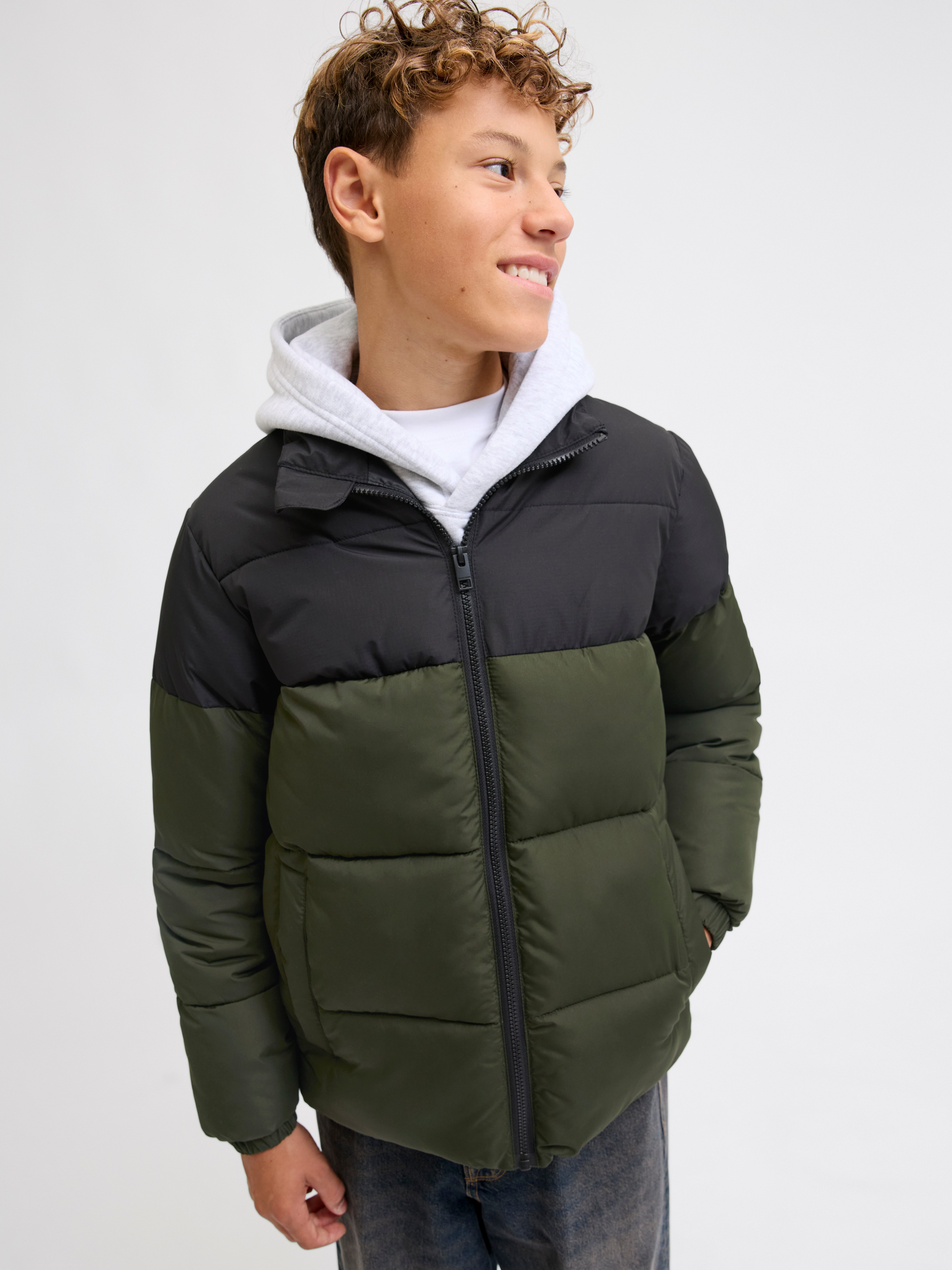 Jack & Jones Junior Gewatteerde jas JJMAZE PUFFER COLLAR JNR