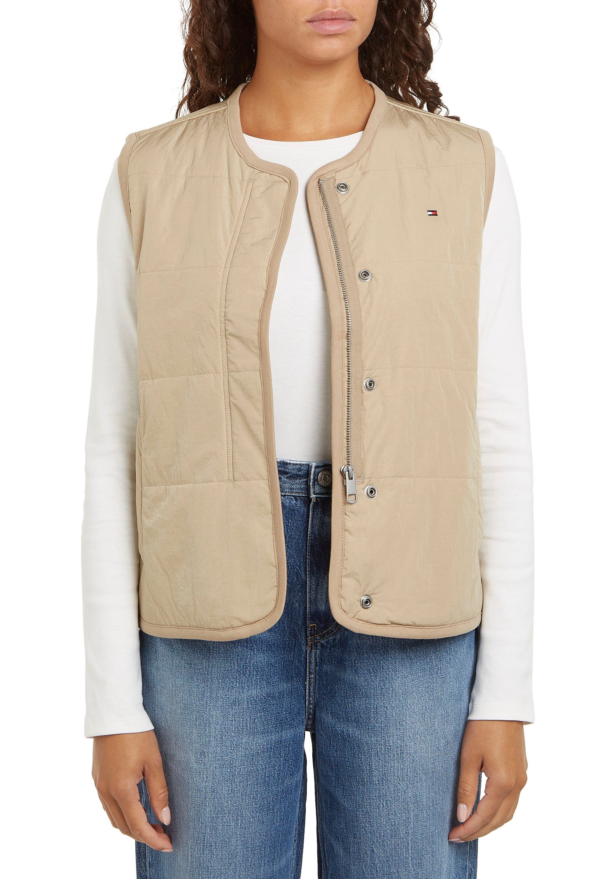 Tommy Hilfiger Bodywarmer JERSEY LINED VEST met tommy jeans-merklabel