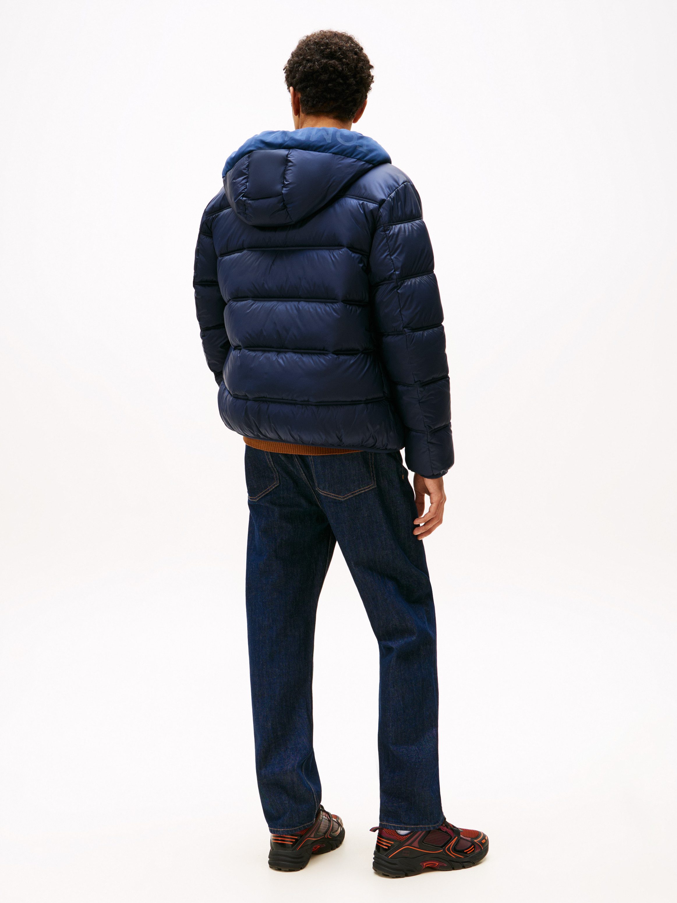 TOMMY JEANS Gewatteerde jas HOODED LOGO PUFFER