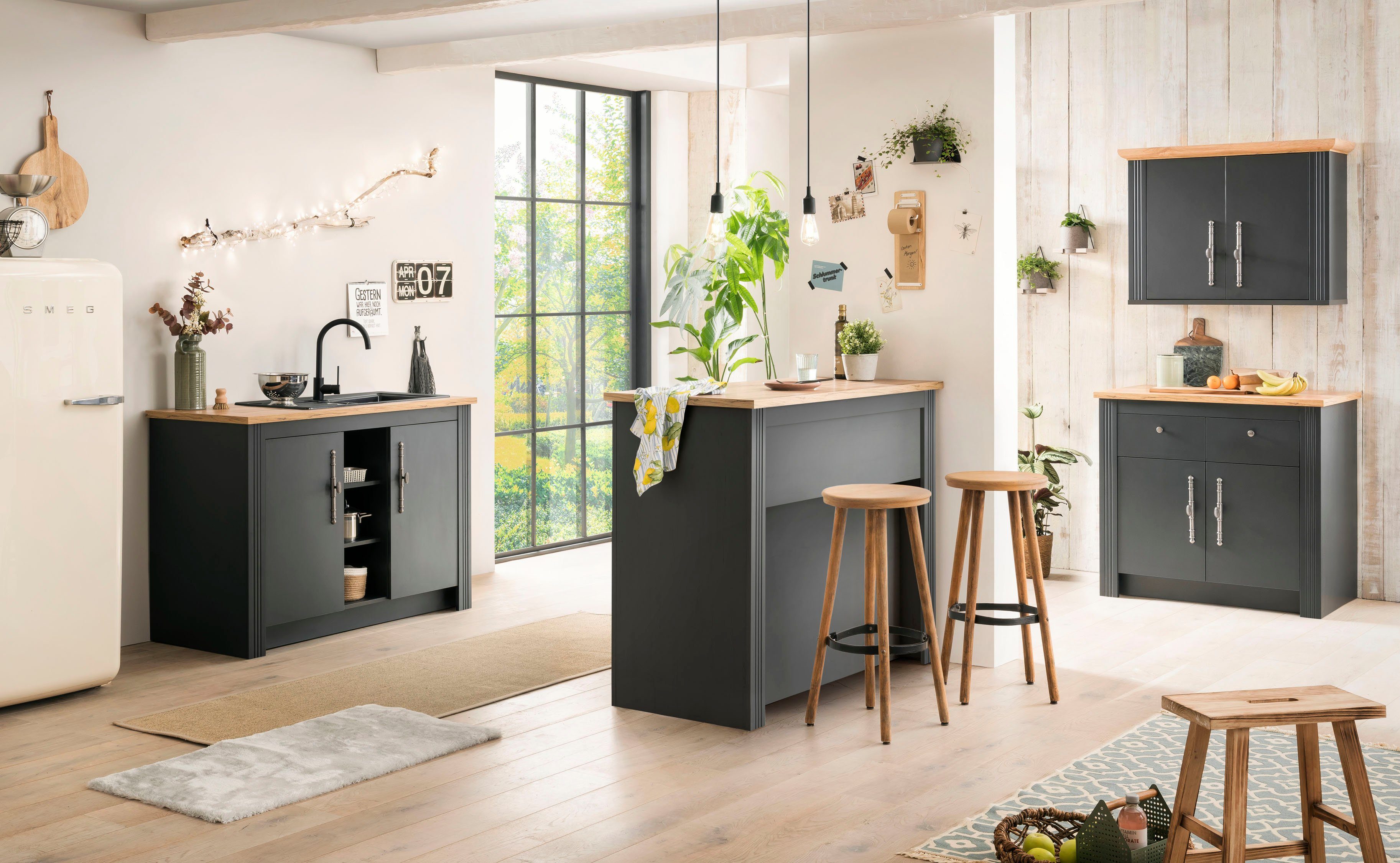 Kochstation Hangend kastje KS-Westminster in romantische landelijke stijl, breedte 96 cm, exclusief by otto