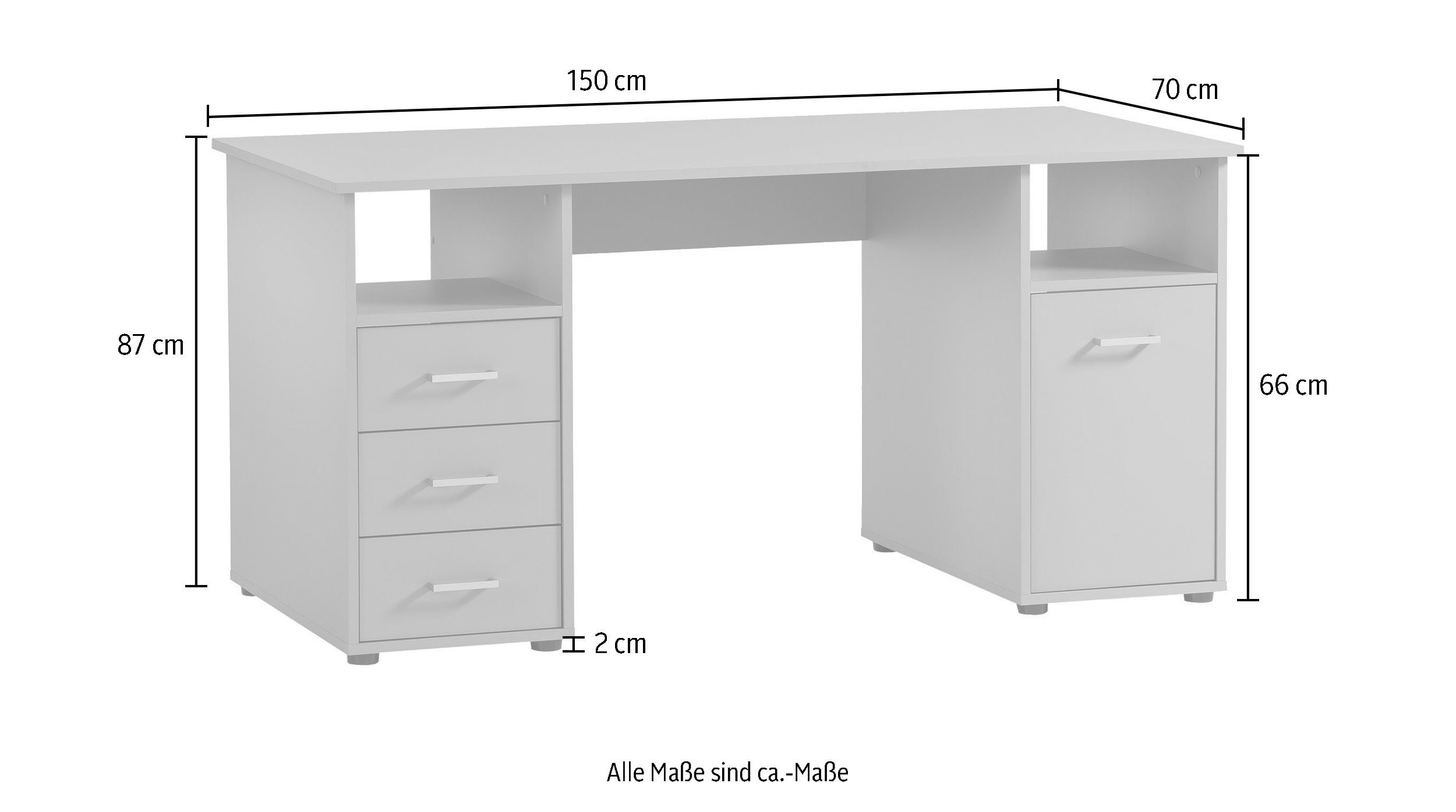 Schildmeyer Bureau Baku Breedte 150 cm, Made in Germany